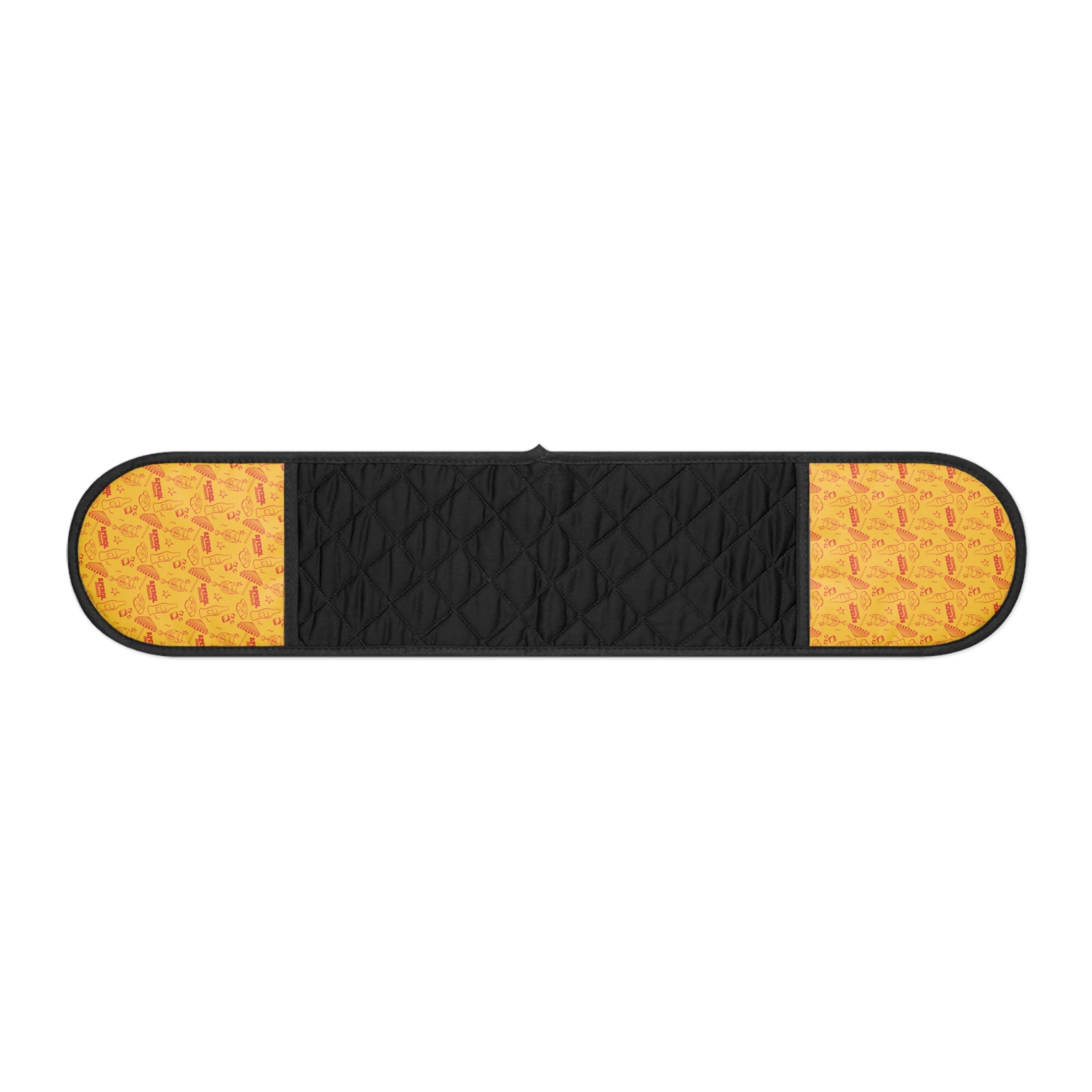 Aperol Brunch Yellow Double Oven Mitt — Citrus Kitchen Decor