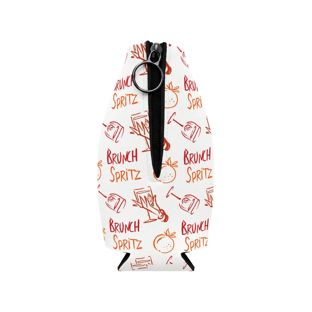 Brunch Spritz Zip-Up Bottle Cooler Sleeve - White Brunch Collection Inspired Design