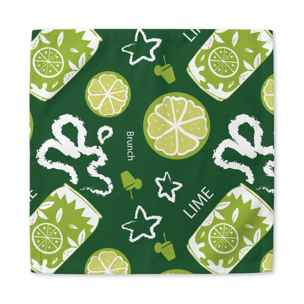 Lime Cocktail Cotton Napkin – Citrus Brunch Table Decor