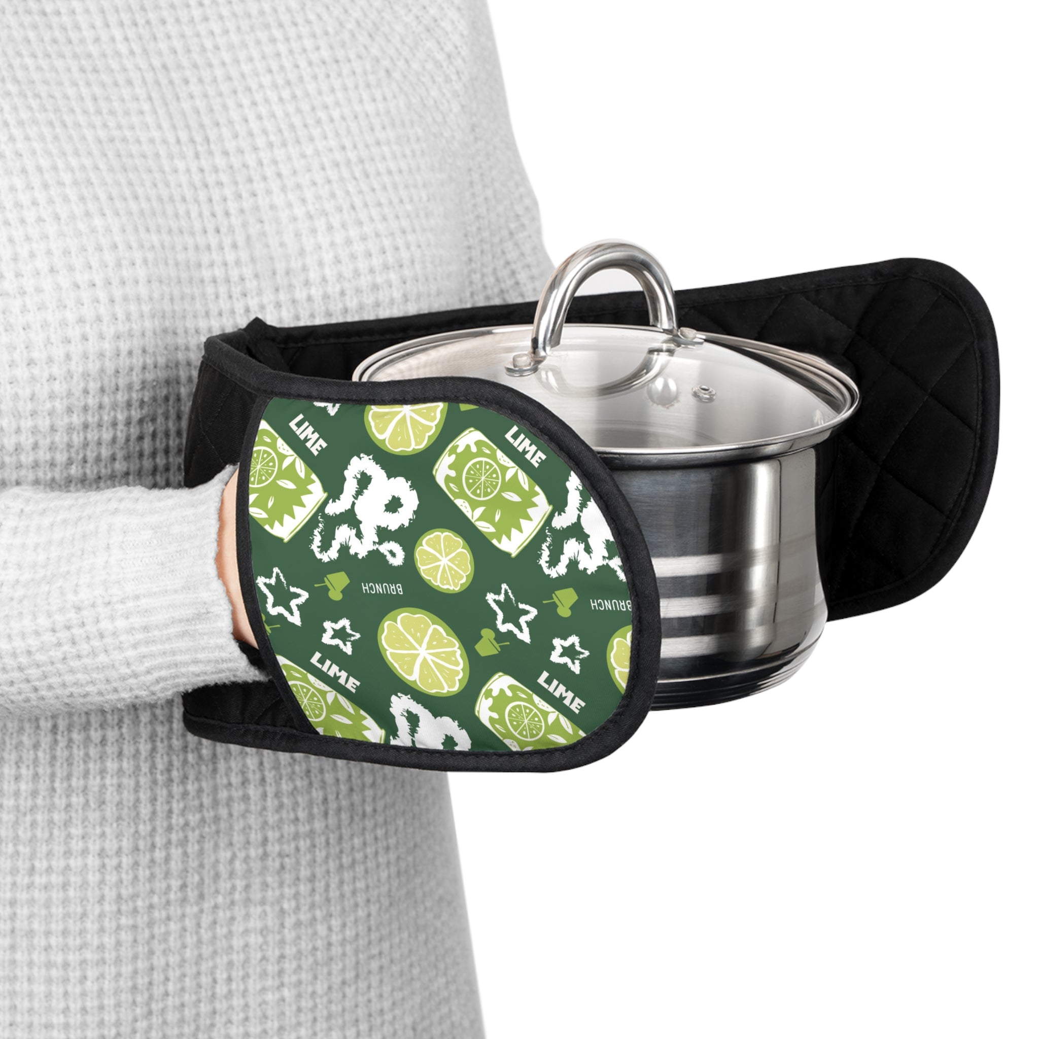 Lime Brunch Double Oven Mitt – Aperol Inspired Kitchen Decor