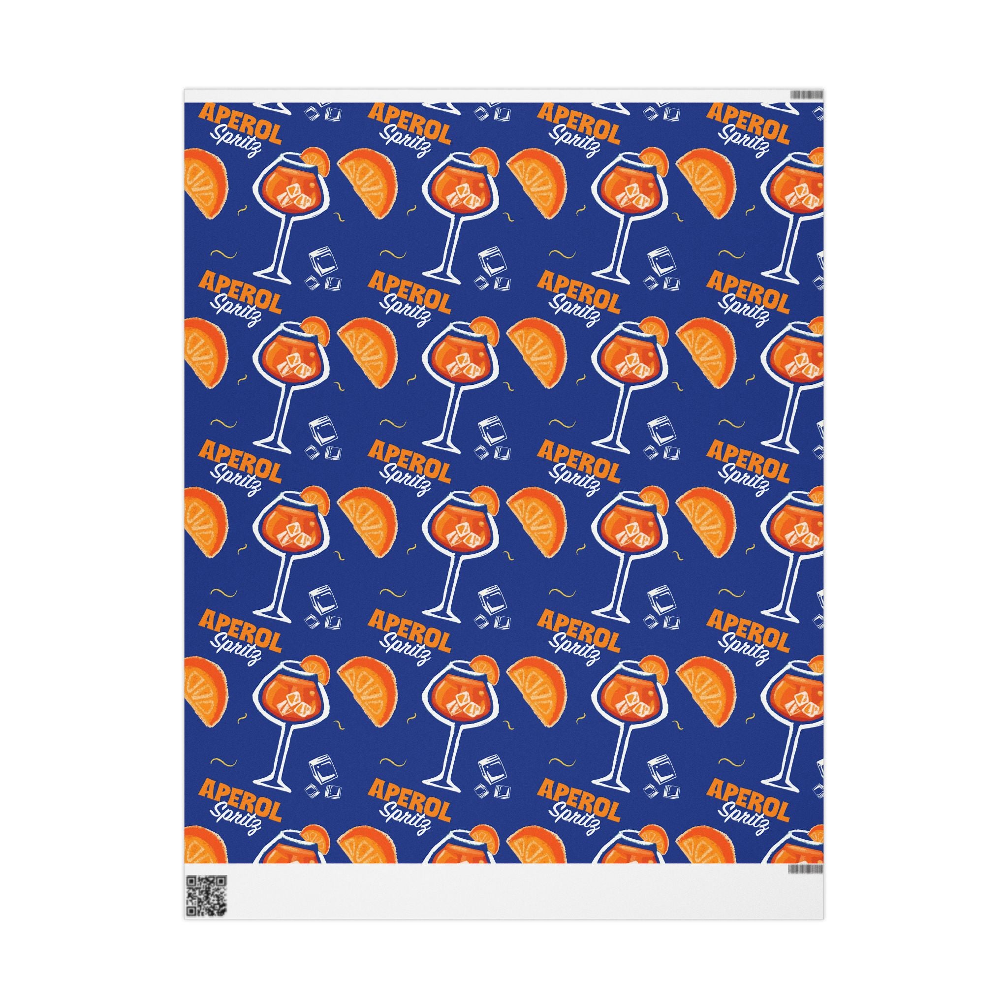 Aperol Spritz Peel Wrapping Paper Roll — Blue Spritz Collection Inspired Design