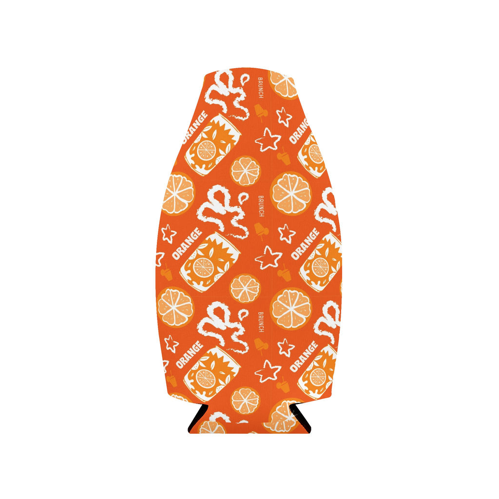 Orange Brunch Zip-Up Bottle Cooler Sleeve — Orange Fruit Brunch Collection Inspired Design