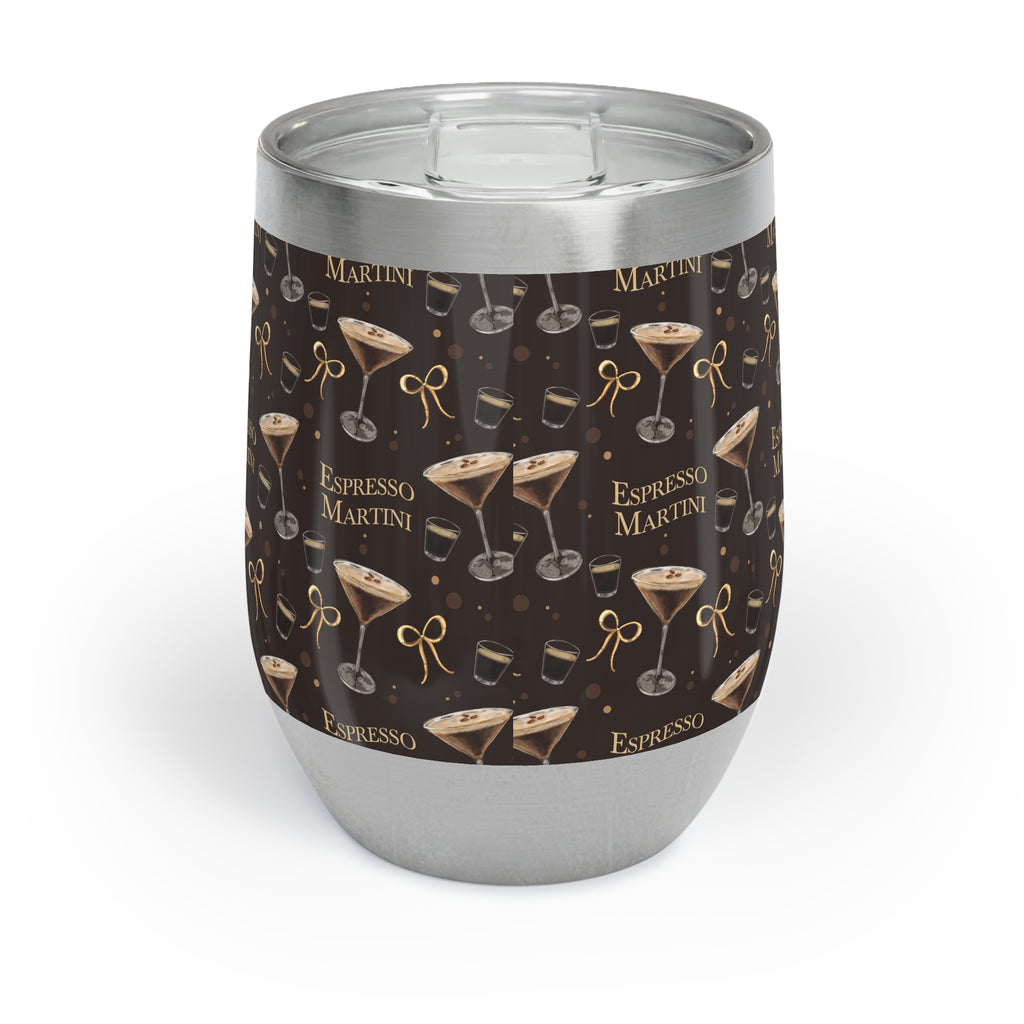 Espresso Martini Wine Tumbler — Dark Brown Espresso Collection Inspired Design