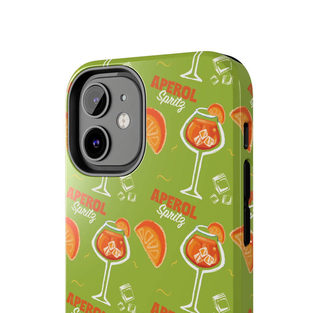 Aperol Spritz Pattern Tough Phone Case — Green Spritz Collection Inspired Design