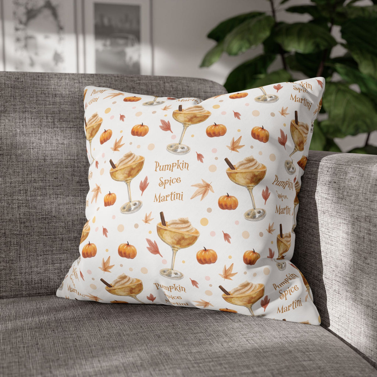 Pumpkin Spice Martini Pillowcase — White Pumpkin Collection Inspired Design