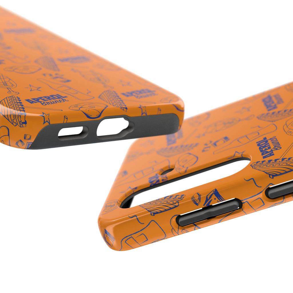 Aperol Brunch Collection Tough Phone Case — Orange and Blue Aperol Inspired Design