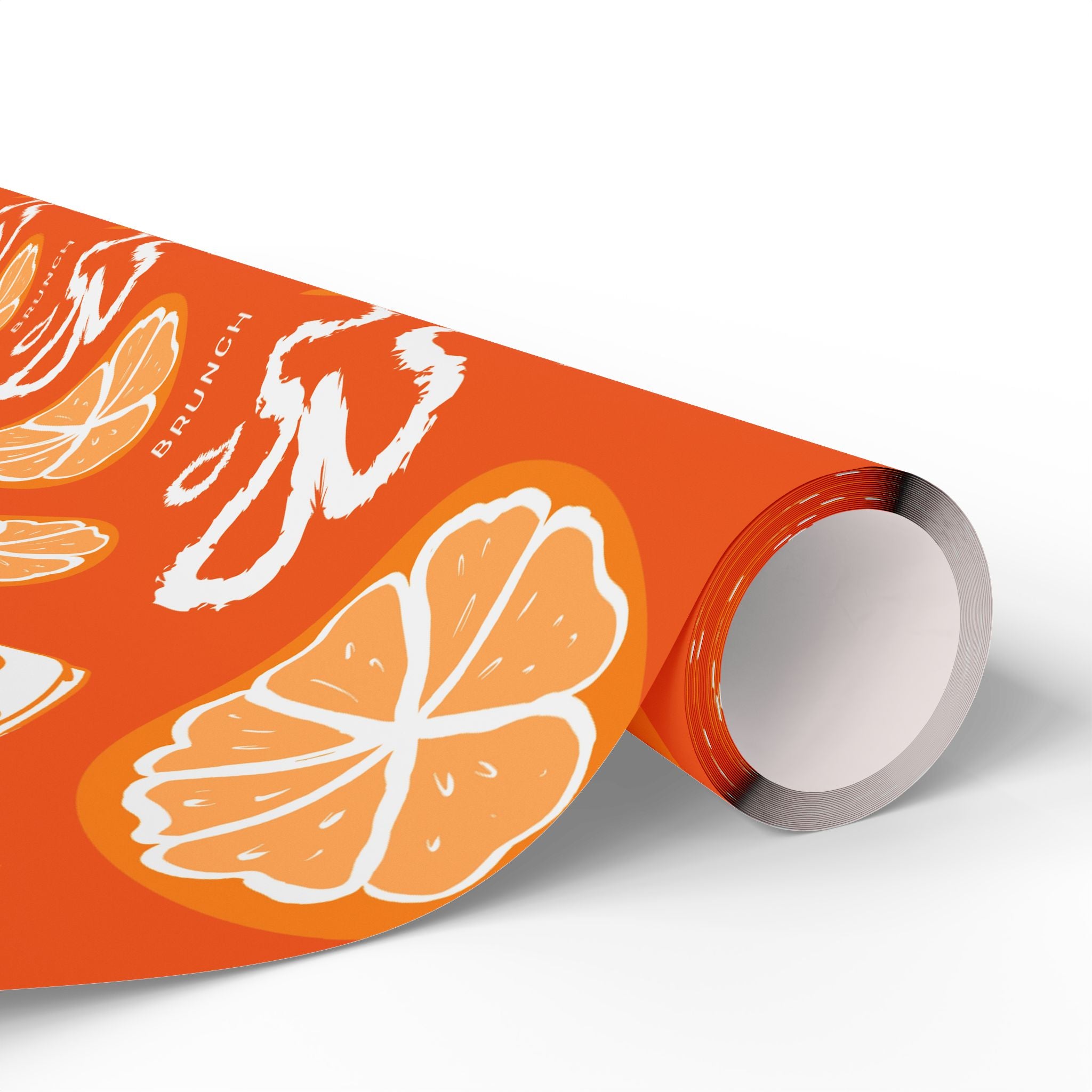 Orange Fruit Brunch Peel Wrapping Paper Roll — Orange Fruit Brunch Collection Inspired Design