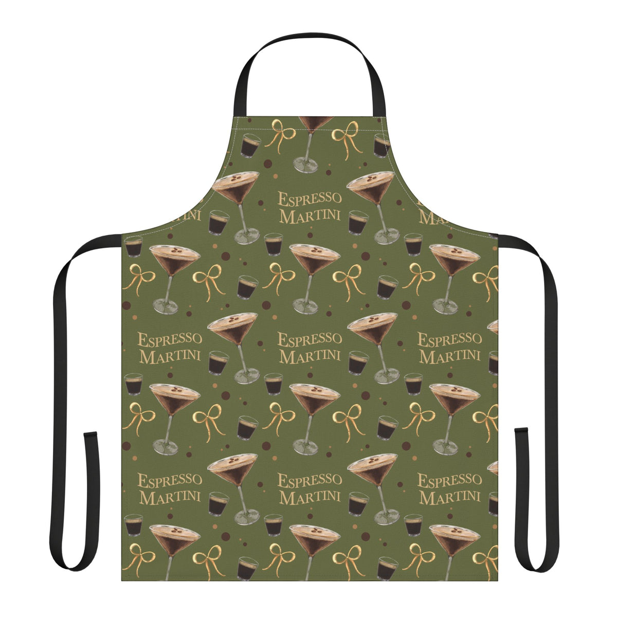 Espresso Martini Apron — Olive Green Espresso Collection Inspired Design