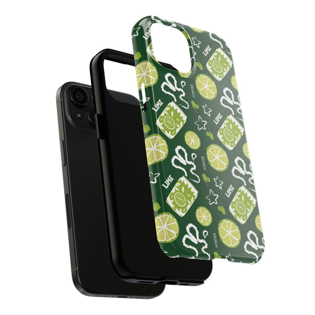 Lime Brunch Fruit Collection Tough Phone Case — Green Aperol Inspired Design