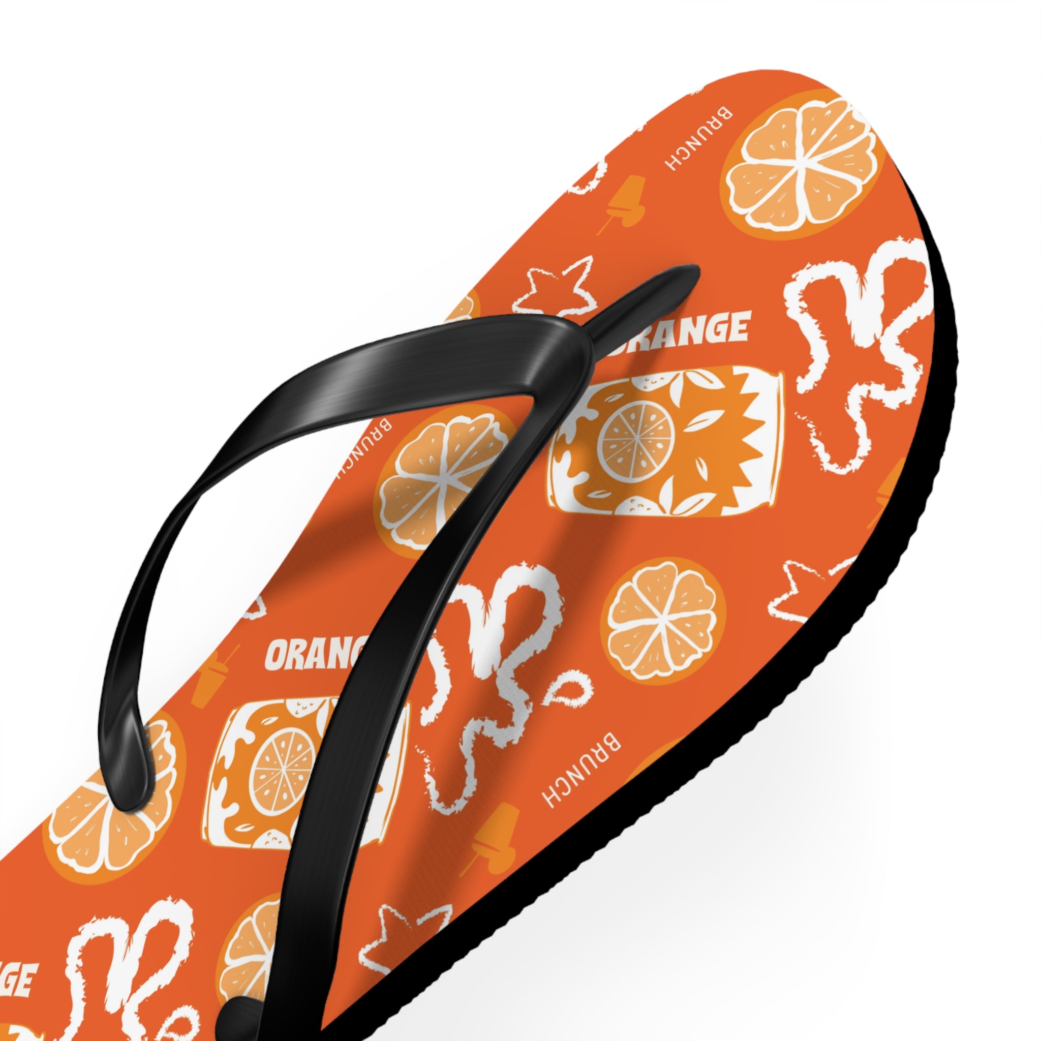 Orange Fruit Brunch Flip Flops — Orange Aperol Inspired Design