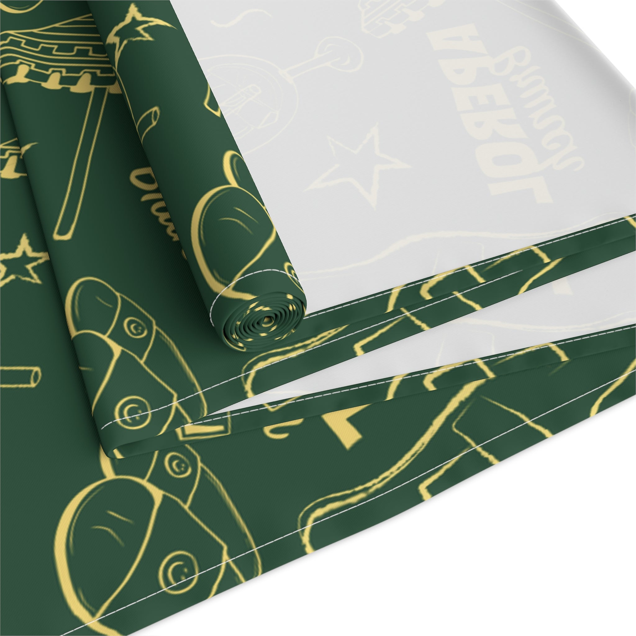 Aperol Brunch Table Runner — Green Citrus Summer Decor
