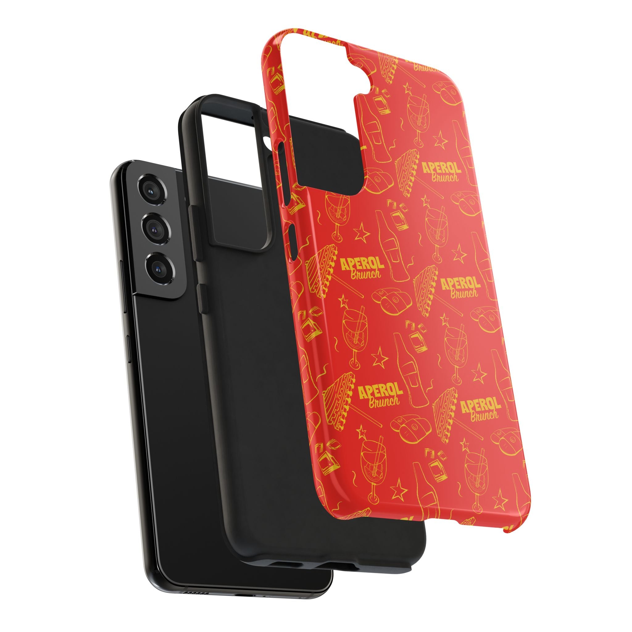 Red Aperol Brunch Tough Phone Case — Citrus Cocktail Protective Cover