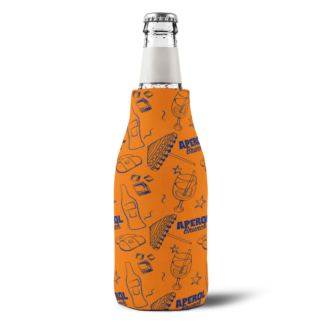 Aperol Brunch Zip-Up Bottle Cooler Sleeve — Orange Brunch Collection Inspired Design