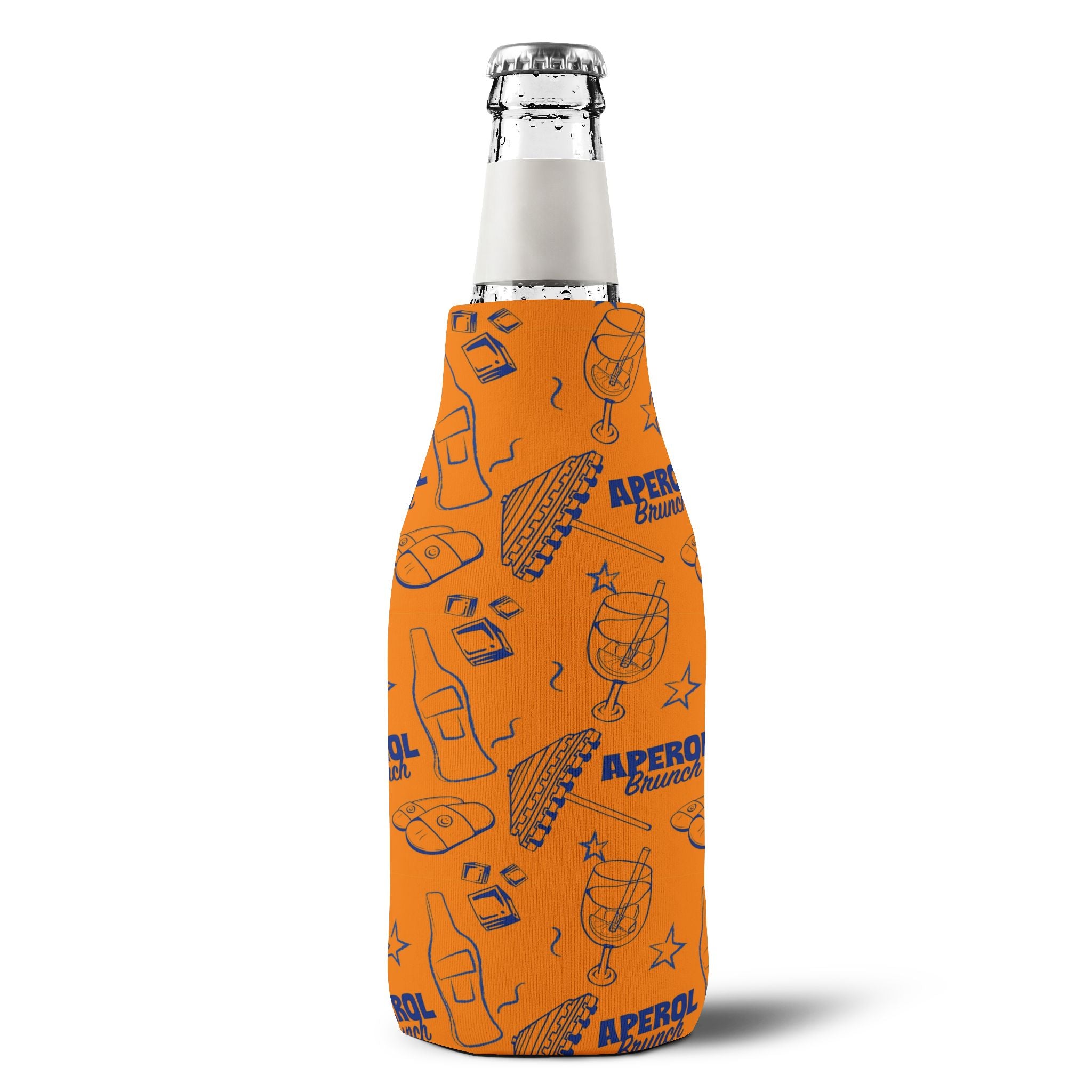 Aperol Brunch Zip-Up Bottle Cooler Sleeve — Orange Brunch Collection Inspired Design