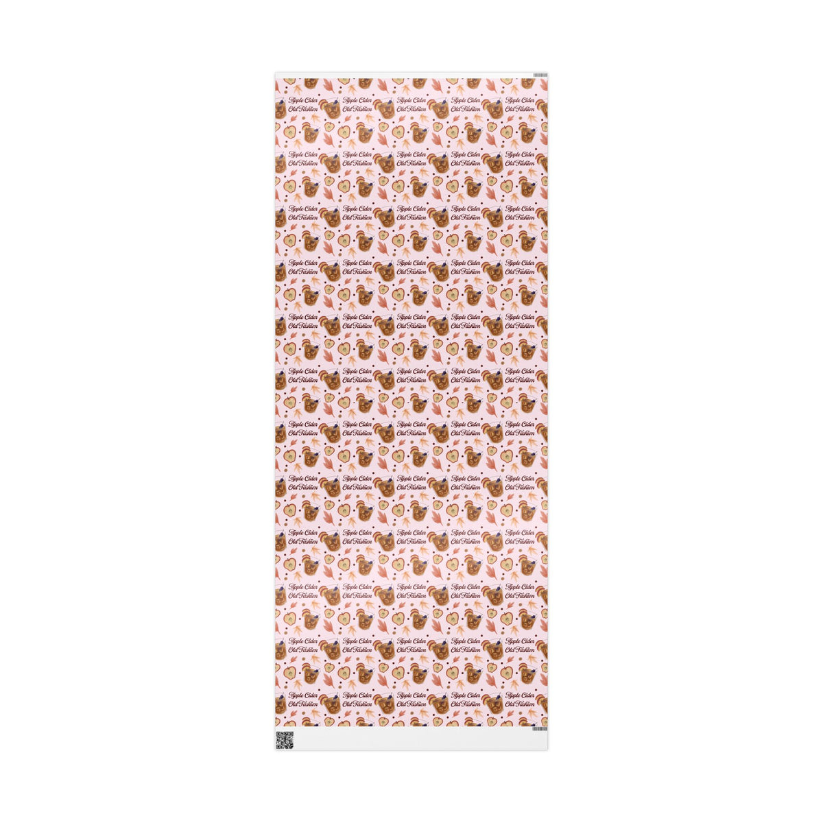 Apple Cider Old Fashioned Wrapping Paper Roll — Light Pink Apple Cider Collection Inspired Design