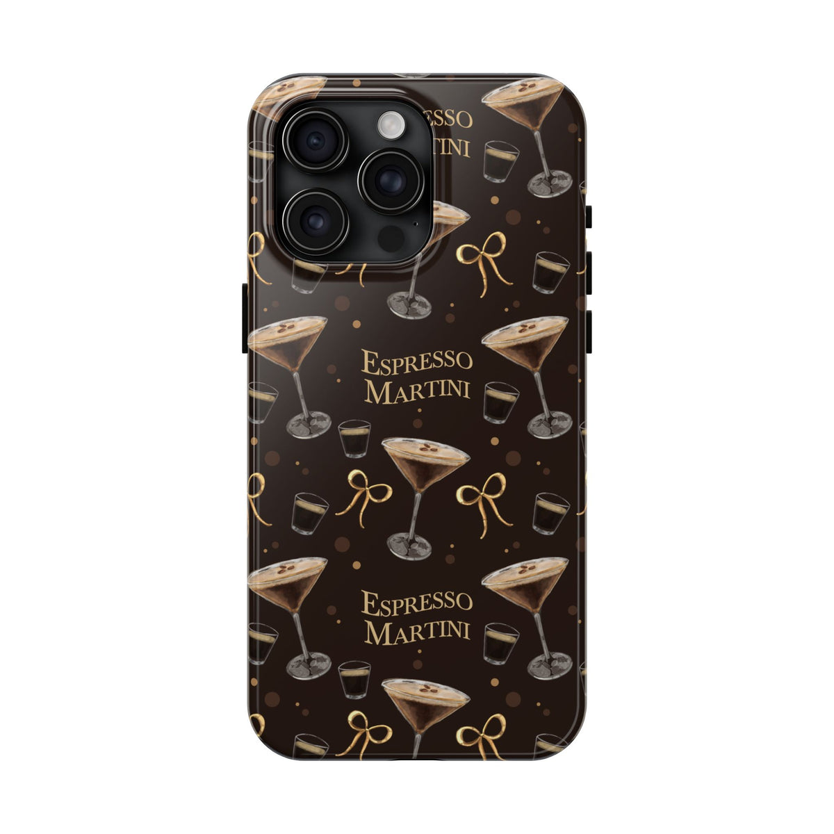 Espresso Martini Tough Phone Case — Dark Brown Espresso Collection Inspired Design