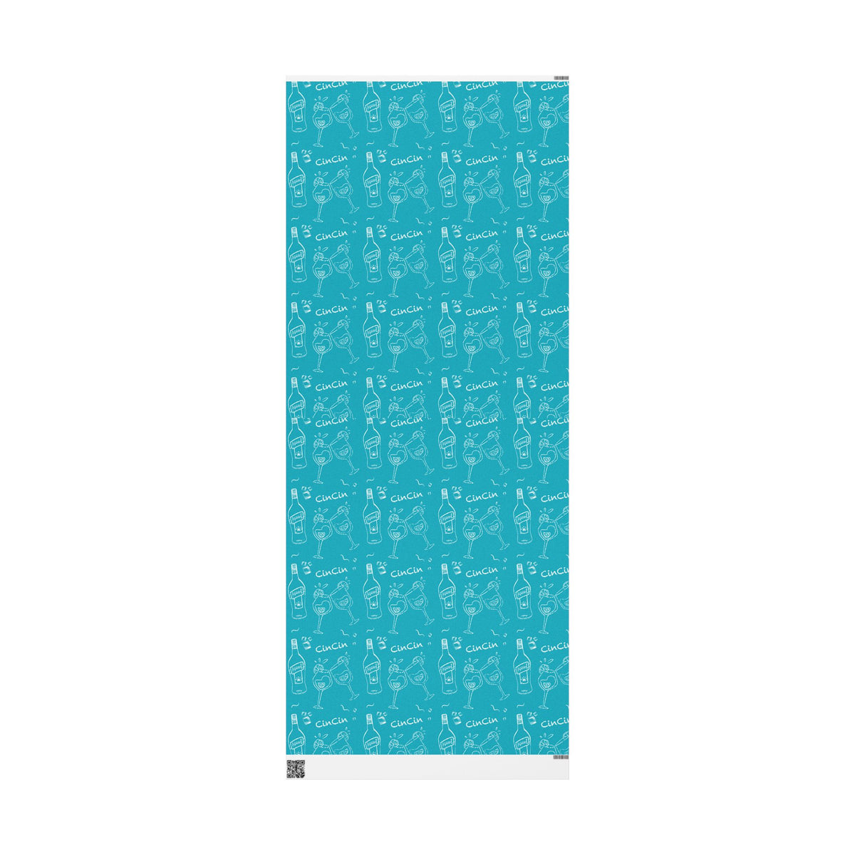 Cin Cin Peel Wrapping Paper Roll — Turquoise Cin Cin Brunch Collection Inspired Design