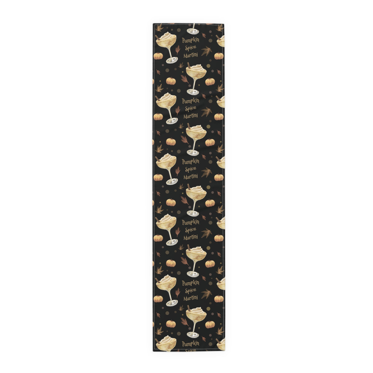 Pumpkin Spice Martini Table Runner — Black Pumpkin Collection Inspired Design