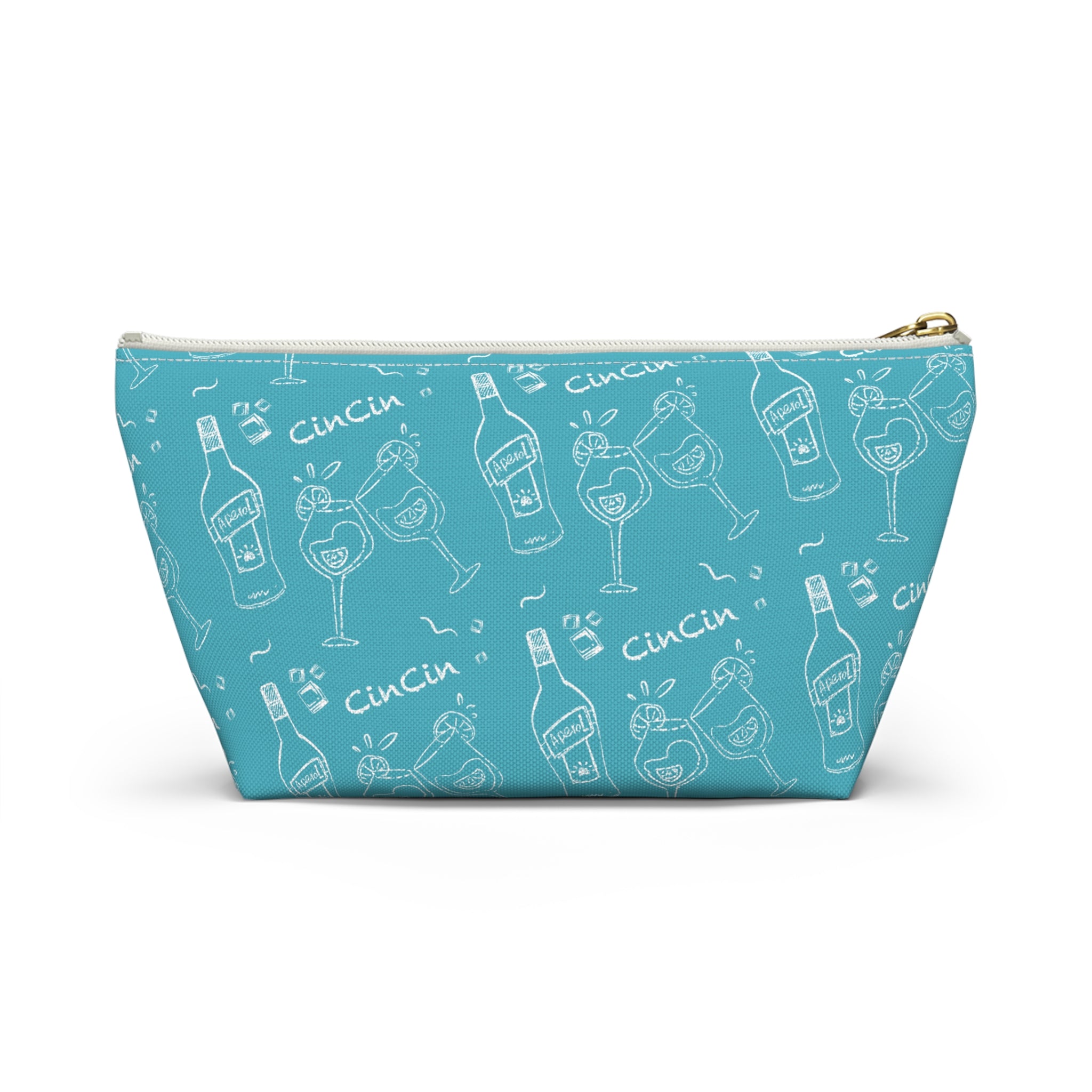 Cin Cin Cocktail Accessory Pouch — Turquoise Aperol Inspired Design