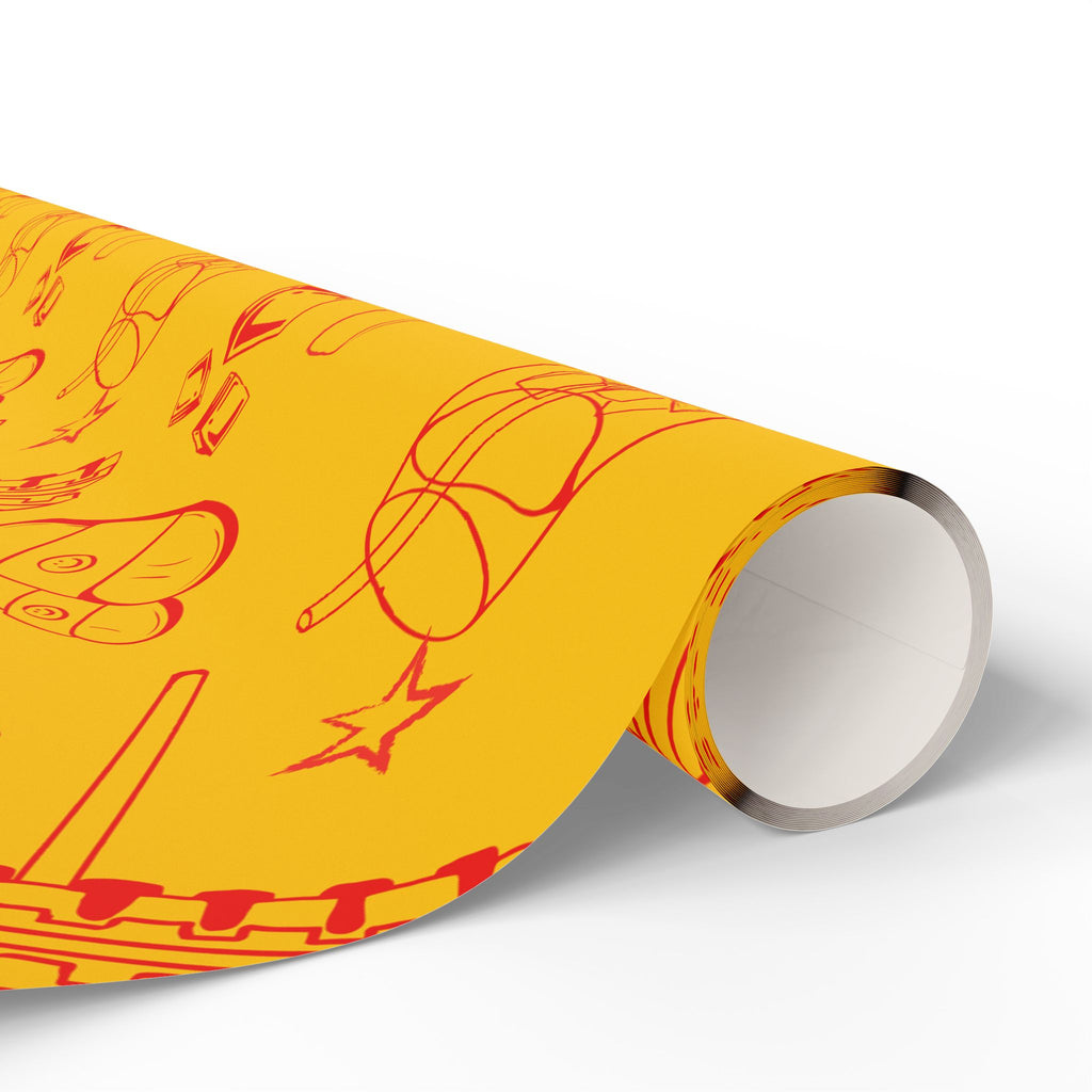 Aperol Brunch Peel Wrapping Paper Roll — Aperol Yellow Collection Inspired Design