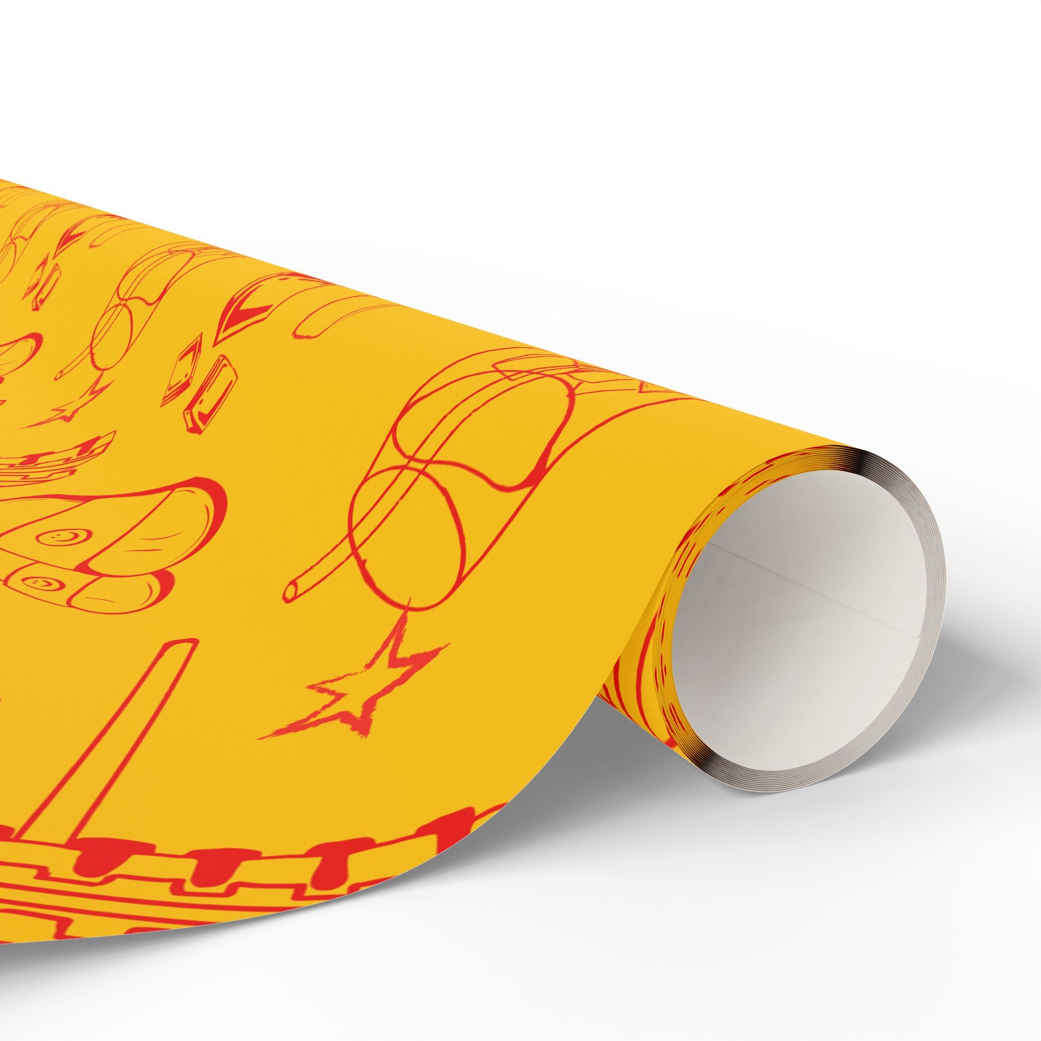 Aperol Brunch Peel Wrapping Paper Roll — Aperol Yellow Collection Inspired Design