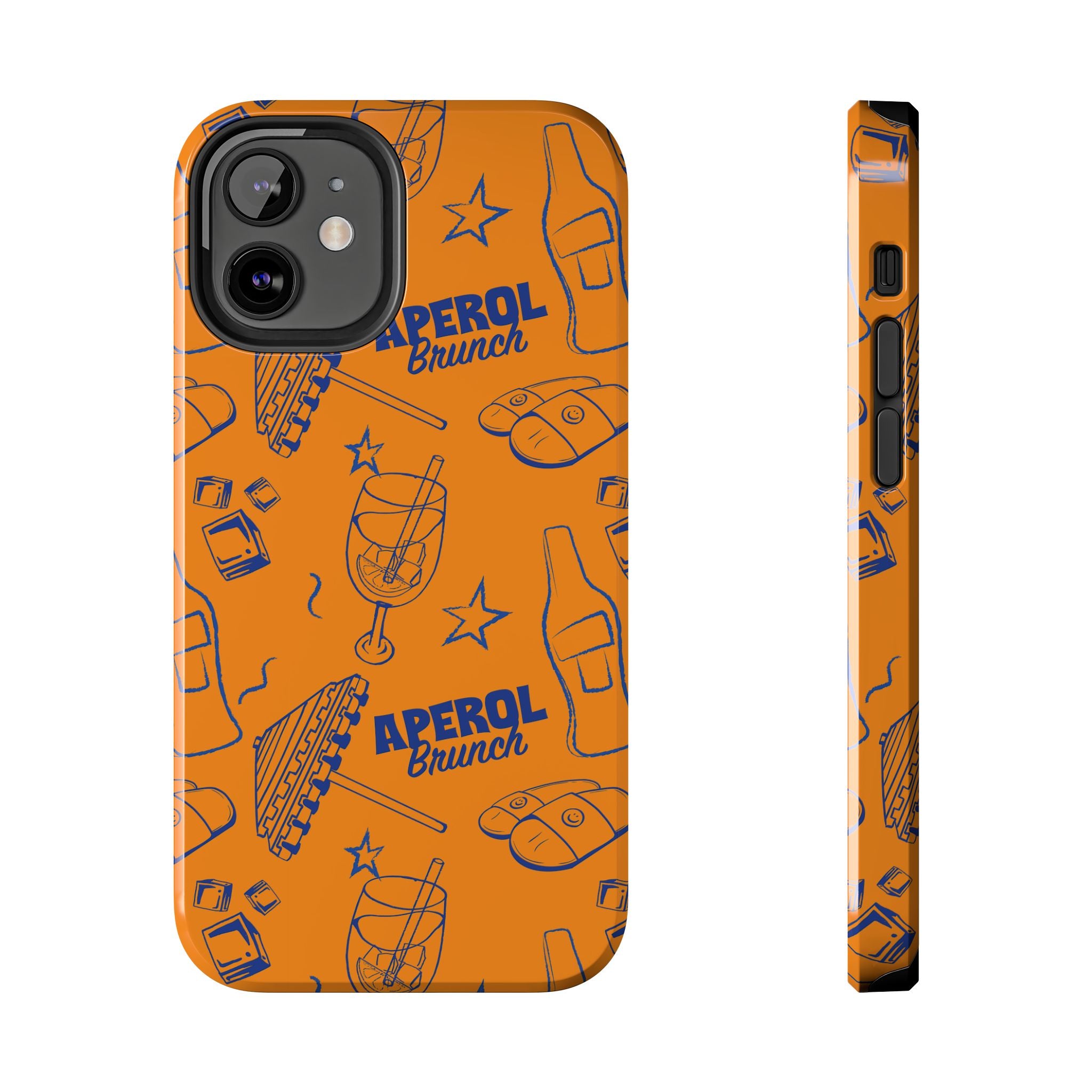 Aperol Brunch Tough Phone Case — Orange Cocktail Pattern