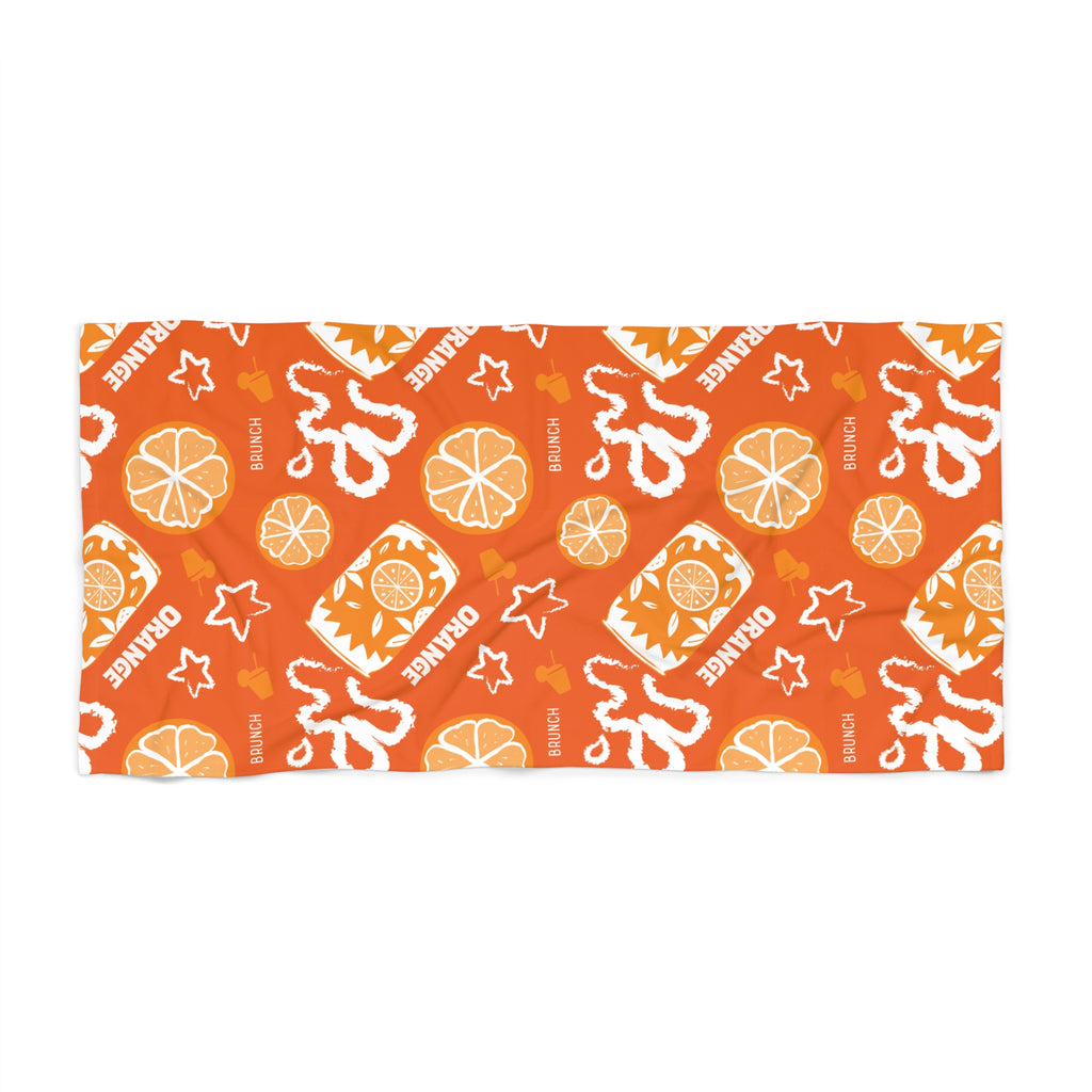 Orange Splash Beach Towel – Citrus Summer Vibes