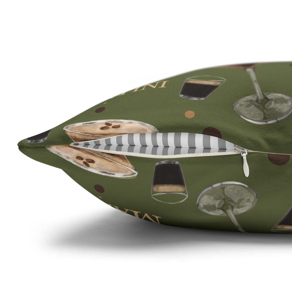 Espresso Martini Pillowcase — Olive Green Espresso Collection Inspired Design