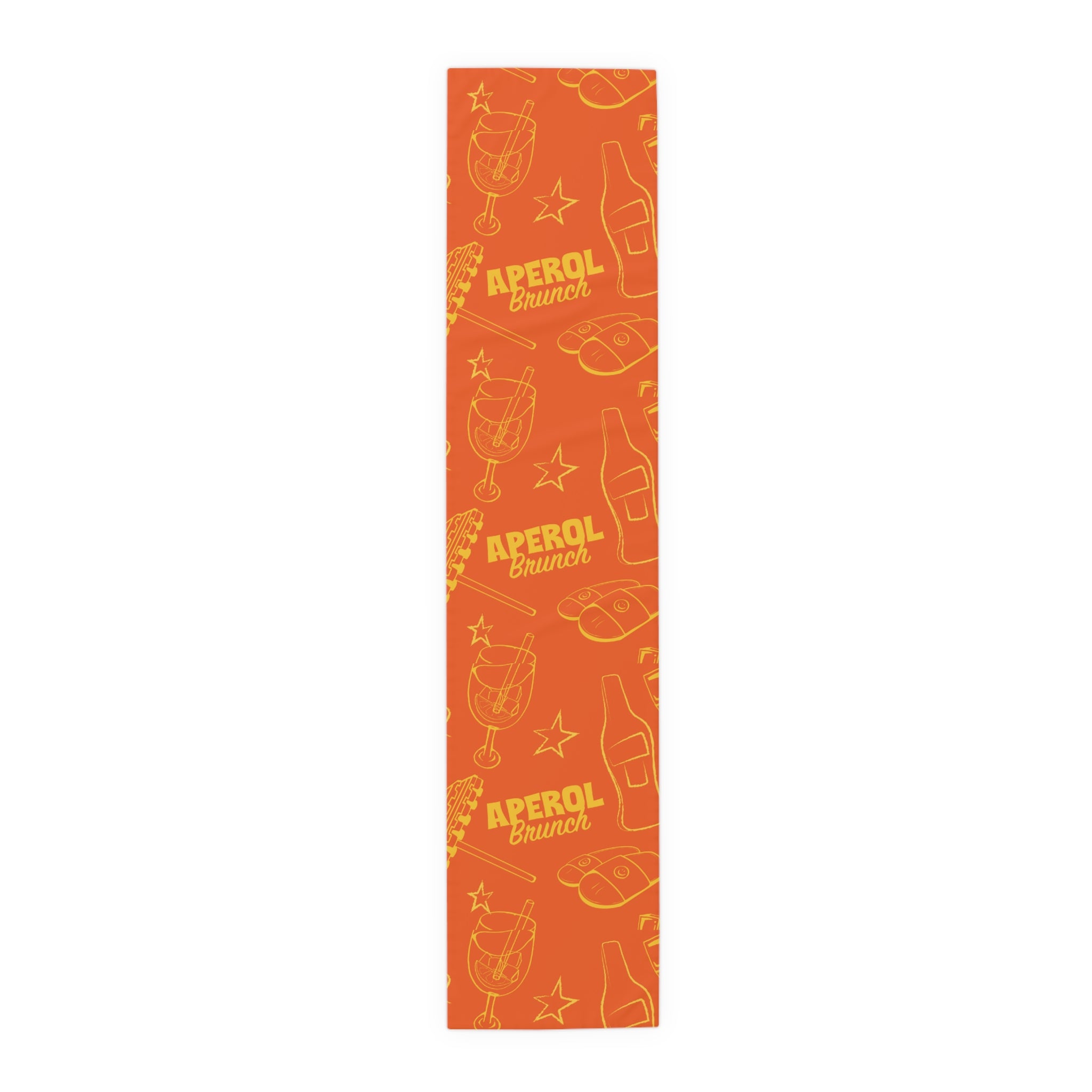 Aperol Brunch Table Runner - Orange and Yellow Brunch Inspired Design