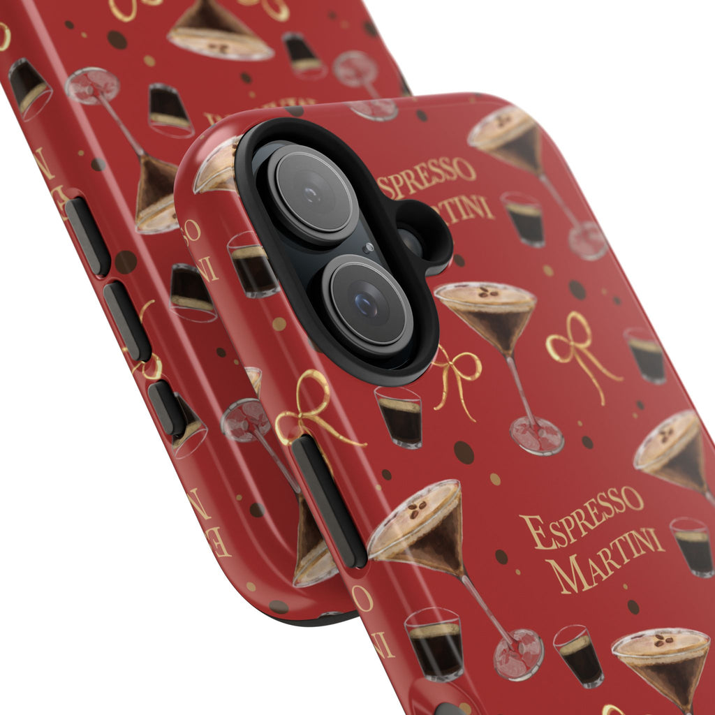 Espresso Martini Tough Phone Case — Red Espresso Collection Inspired Design