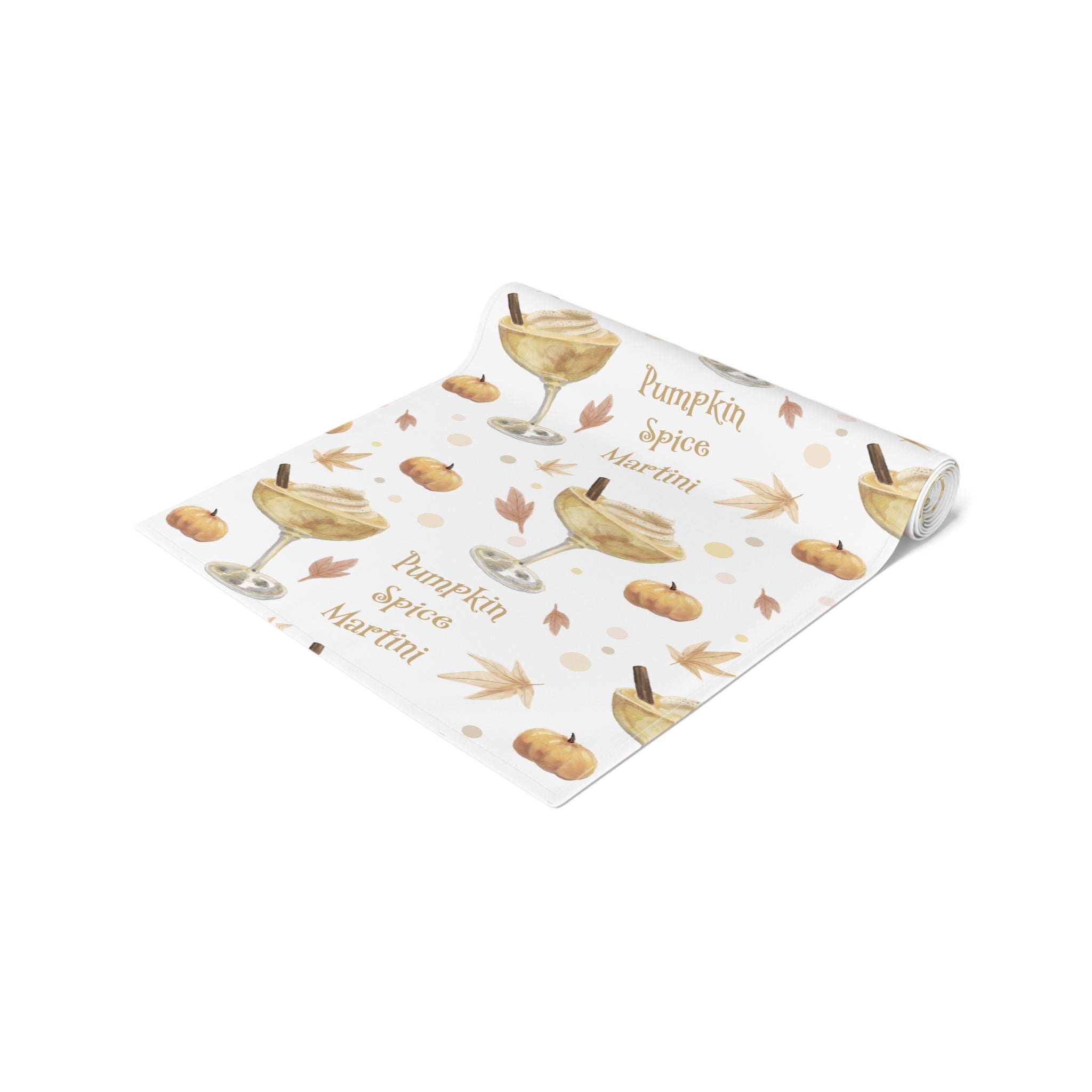 Pumpkin Spice Martini Table Runner — White Pumpkin Collection Inspired Design
