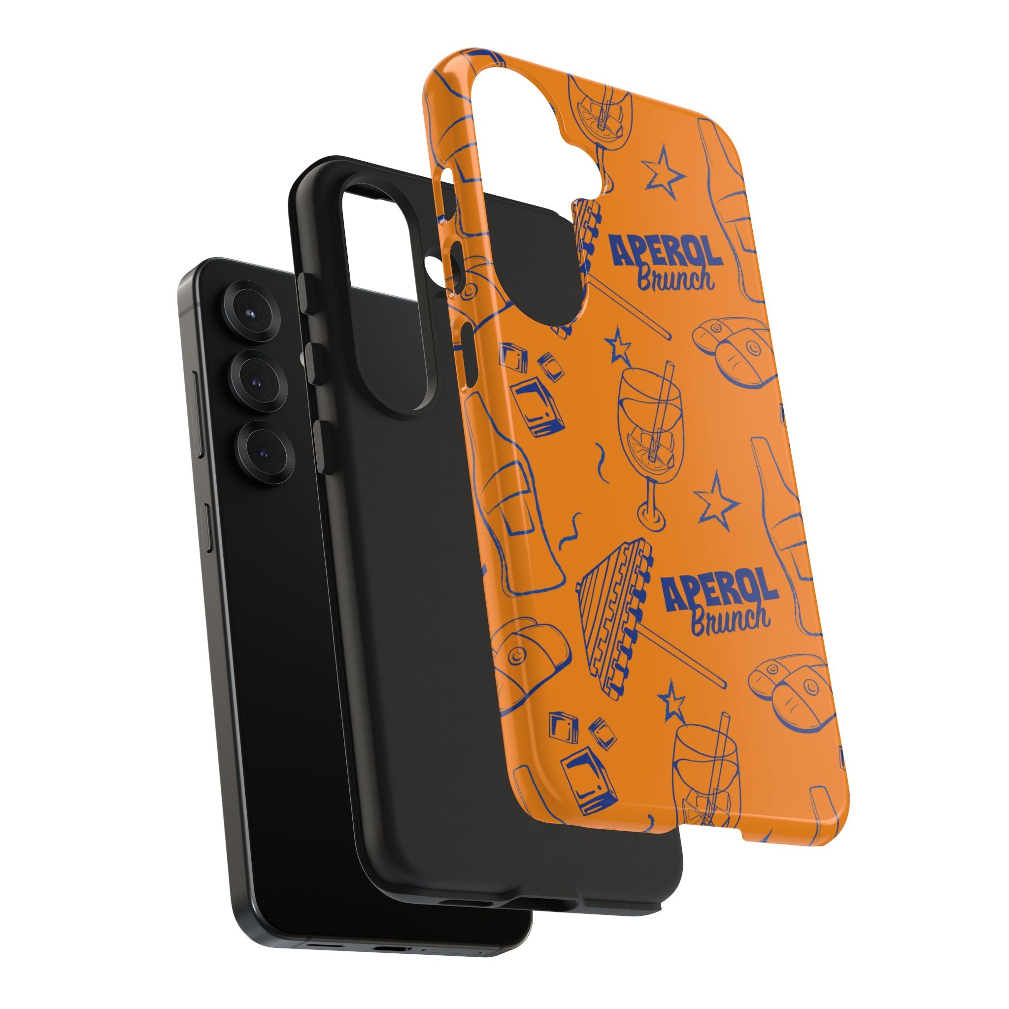 Aperol Brunch Tough Phone Case — Orange Cocktail Pattern
