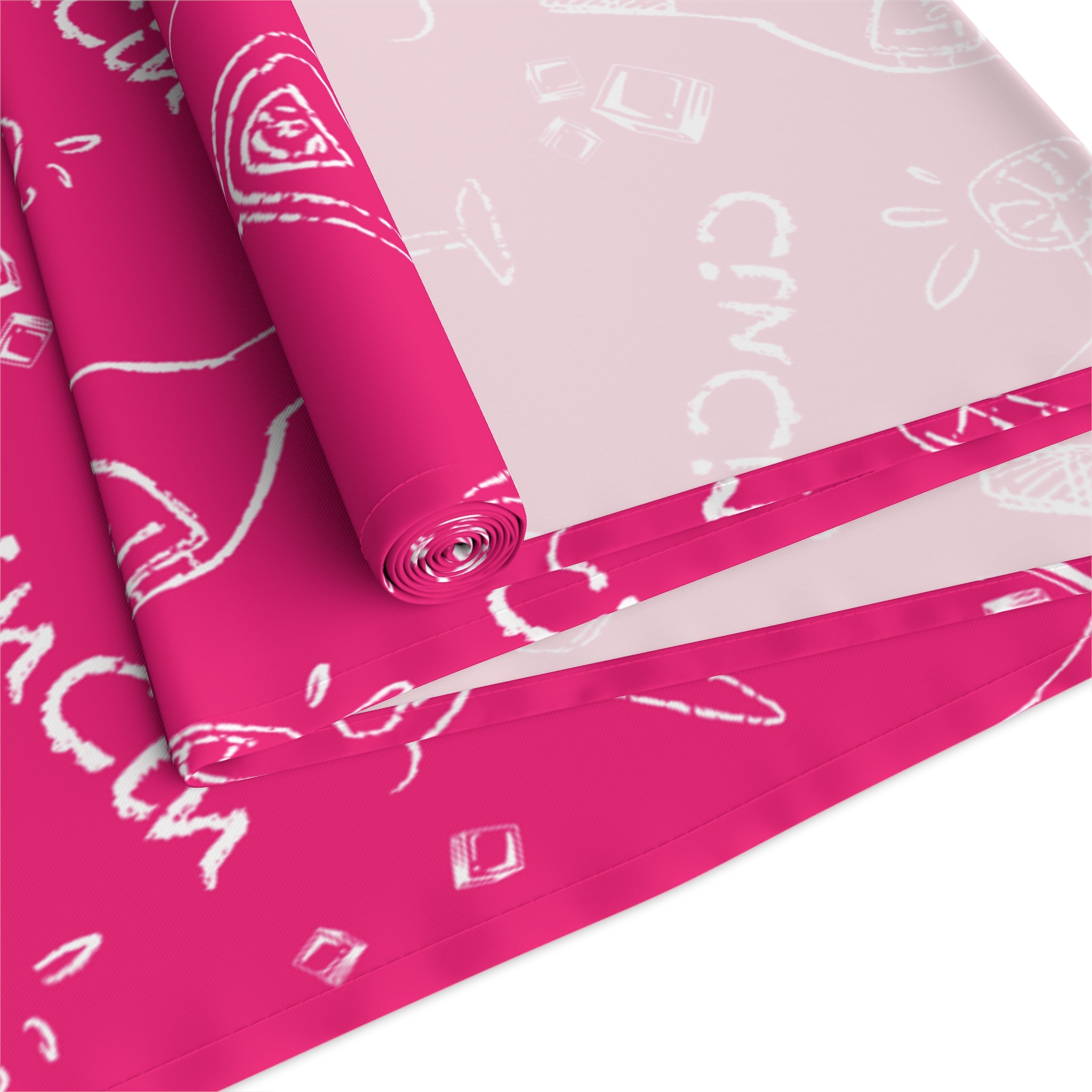 Cin Cin Spritz Table Runner — Magenta Citrus Cocktail Pattern