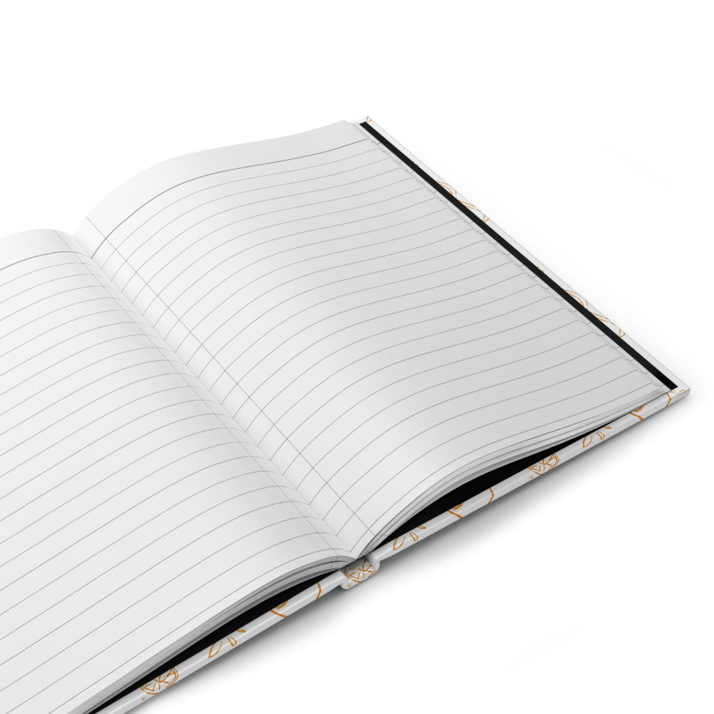 Cin Cin Cocktail Hardcover Journal — White and Orange Aperol Inspired Design