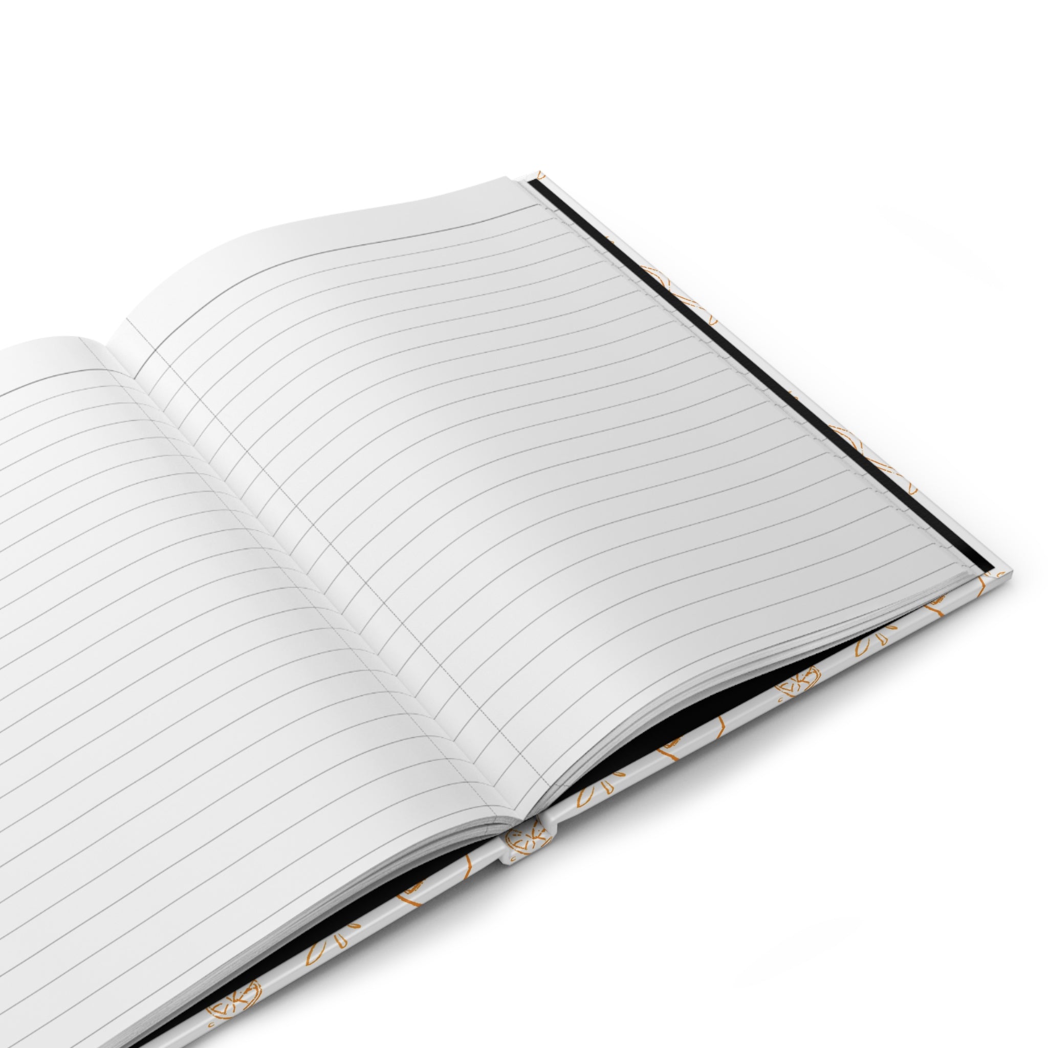 Cin Cin Cocktail Hardcover Journal — White and Orange Aperol Inspired Design