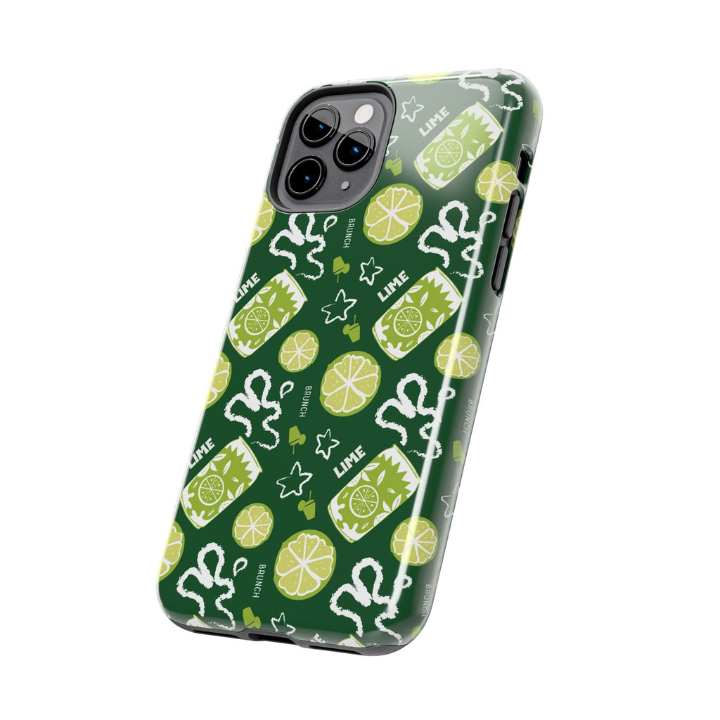 Lime Brunch Fruit Collection Tough Phone Case — Green Aperol Inspired Design