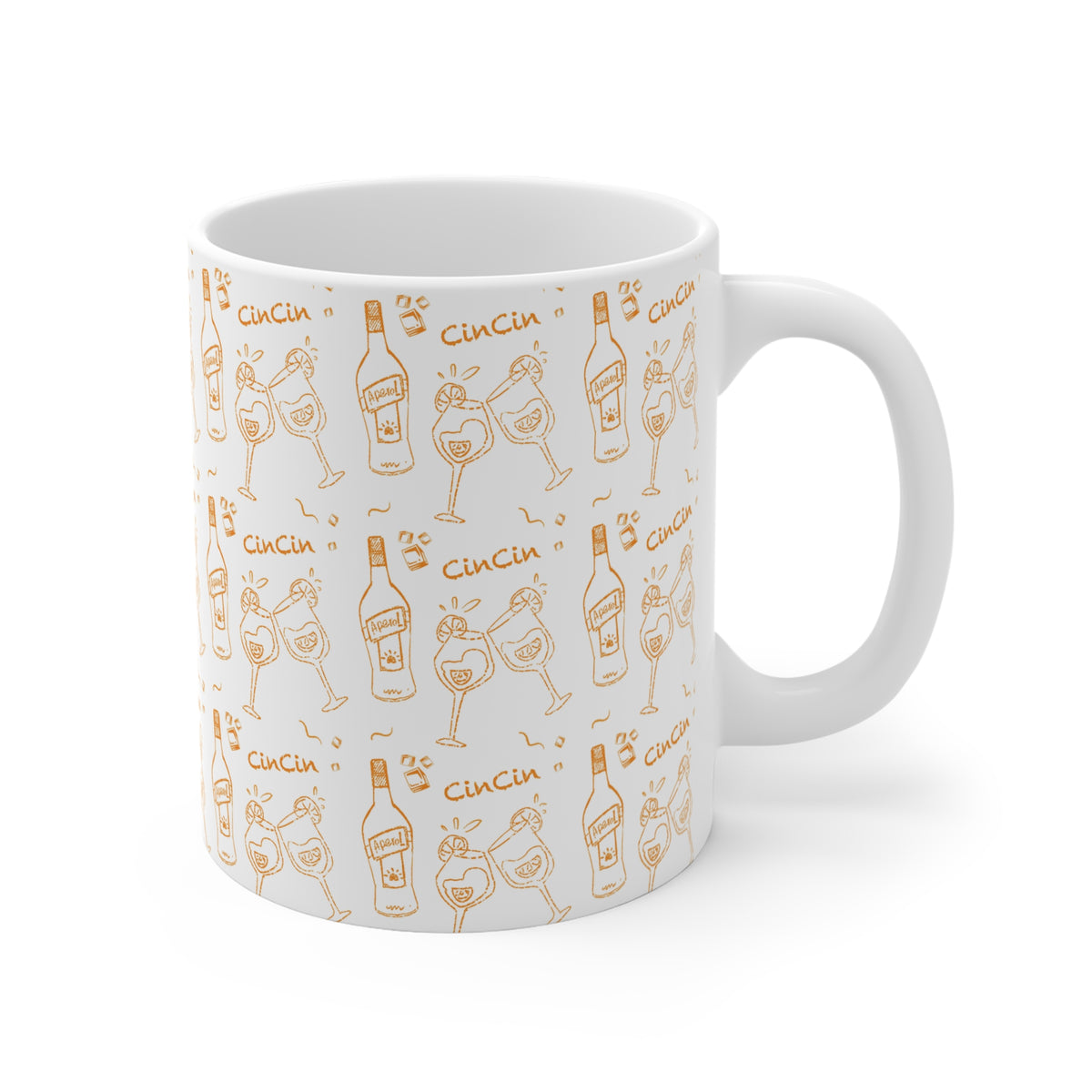 Cin Cin 11oz Coffee Mug — White Brunch Collection Inspired Design