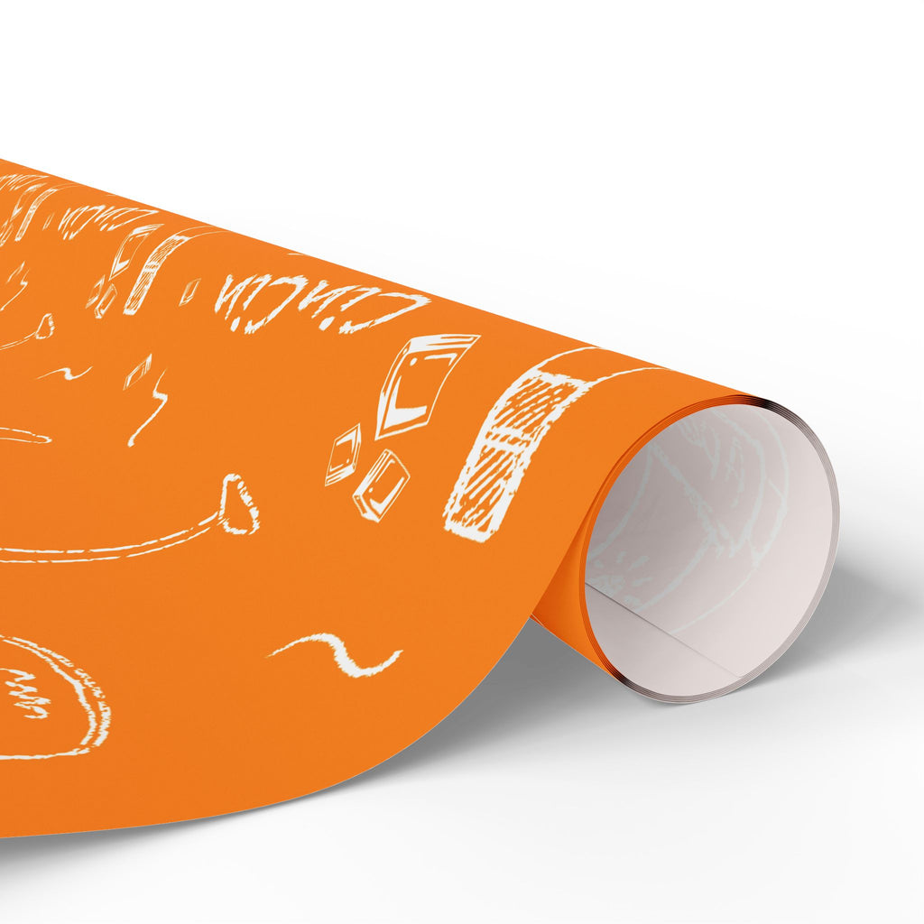 Cin Cin Peel Wrapping Paper Roll — Orange Cin Cin Collection Inspired Design