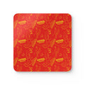 Aperol Brunch Corkwood Coaster Set (4-Pack) – Red Brunch Collection Inspired Design