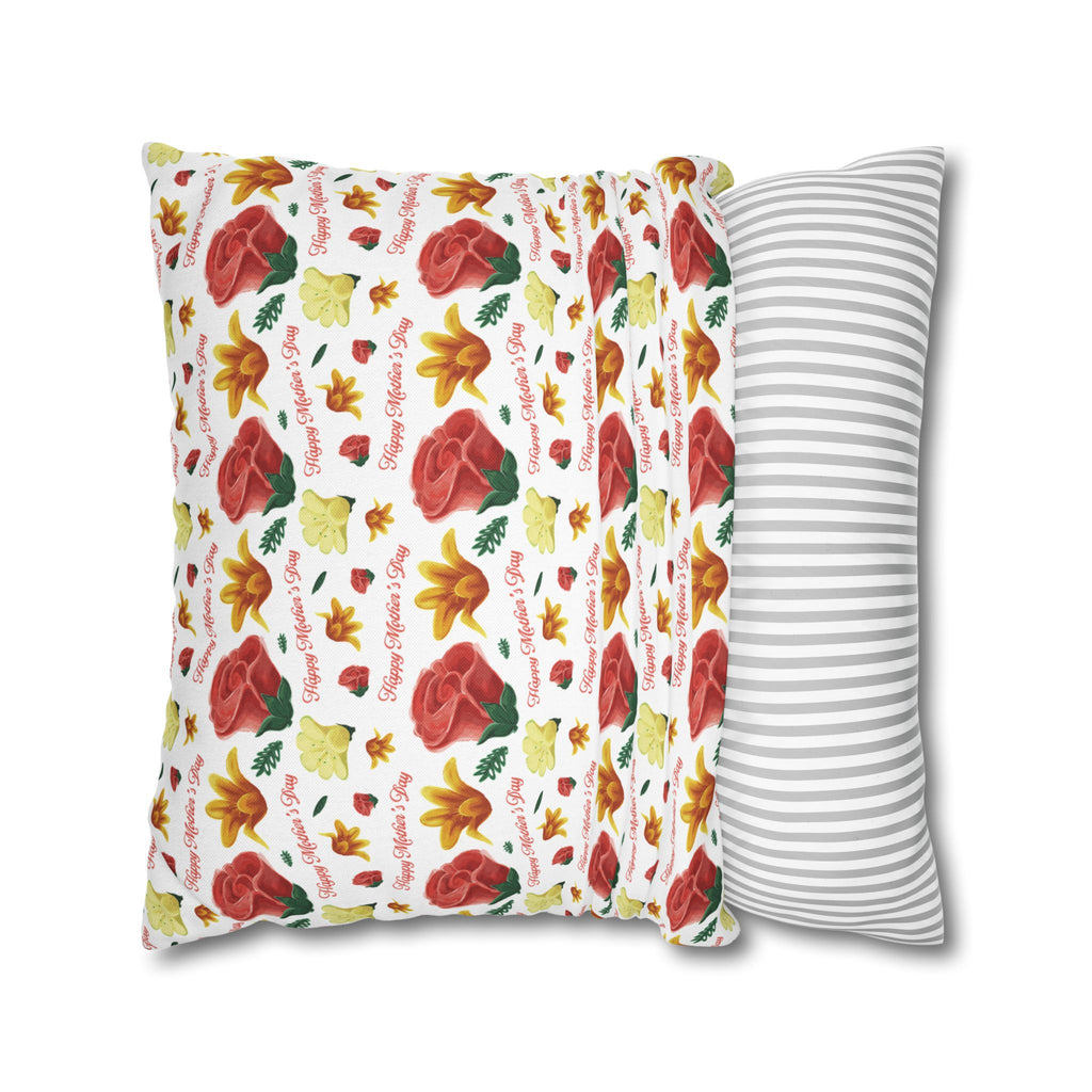 Gift for Mom Floral Throw Pillow Cover – Mother’s Day Botanical Cushion | Spring Home Decor