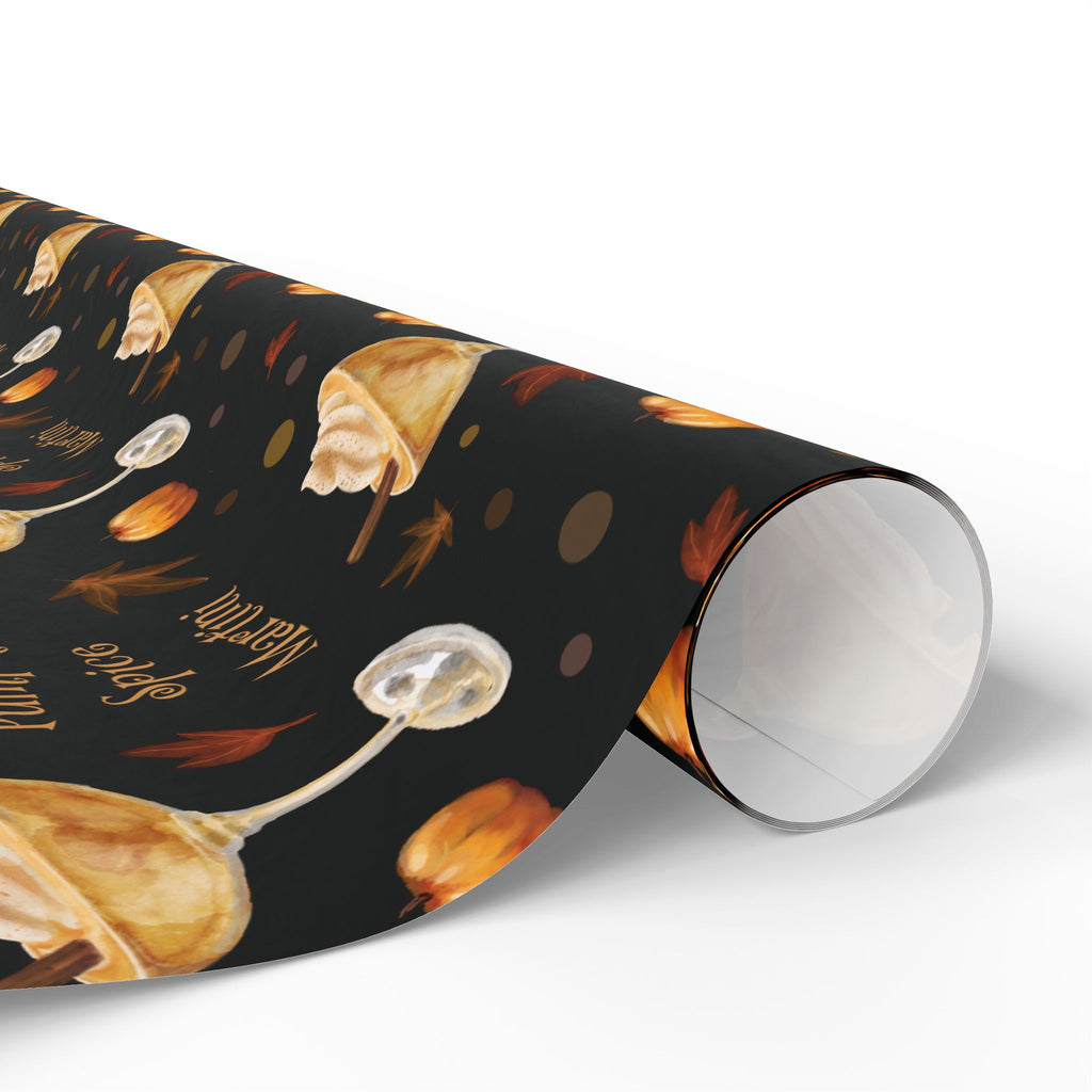 Pumpkin Spice Martini Wrapping Paper Roll – Black Pumpkin Collection Inspired Design