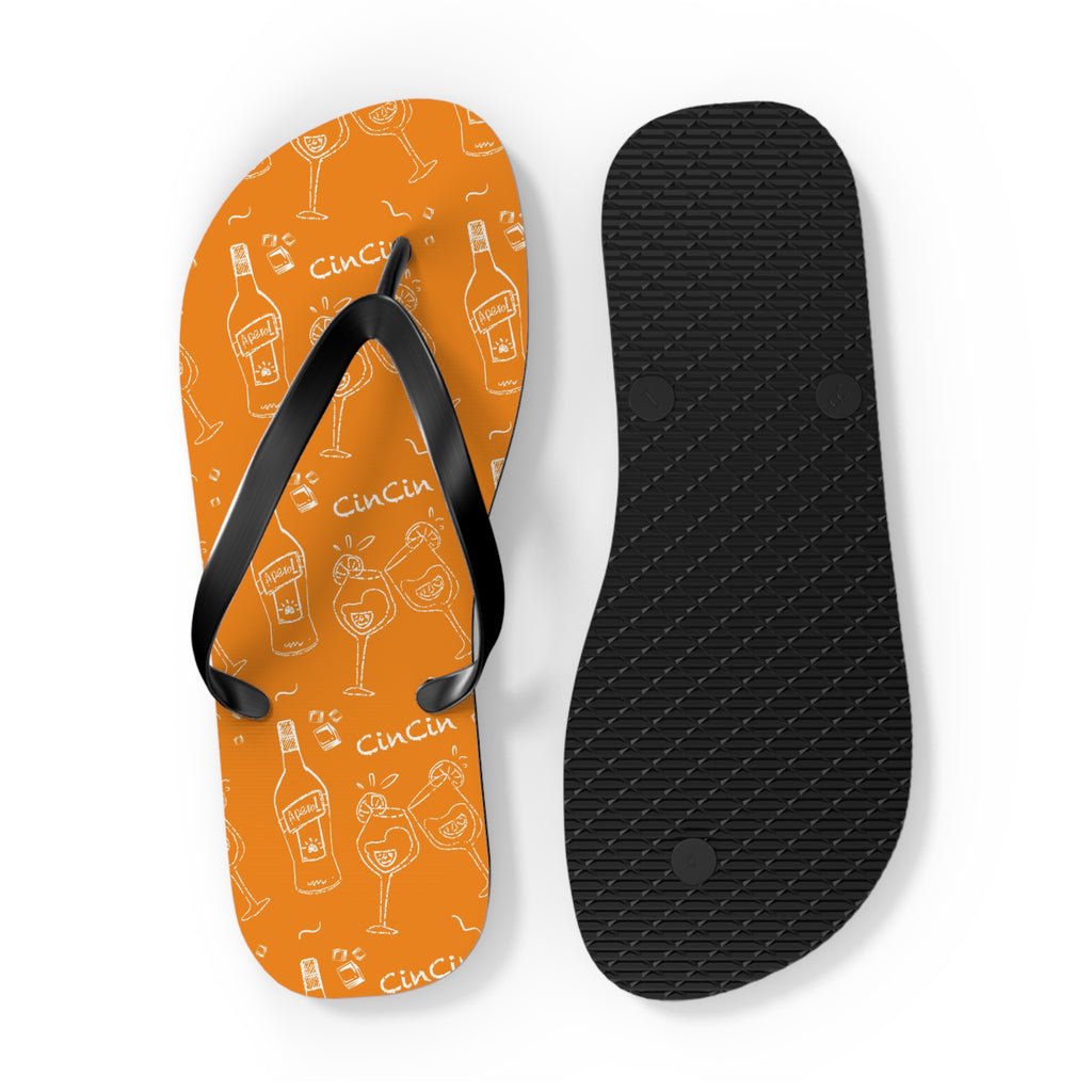 Cin Cin Orange Flip Flops — Orange Cin Cin Collection Inspired Design