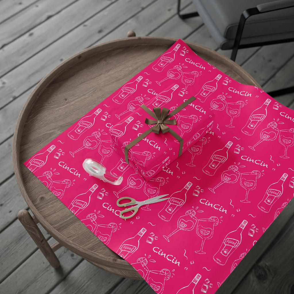 Cin Cin Peel Wrapping Paper Roll — Pink Cin Cin Collection Inspired Design
