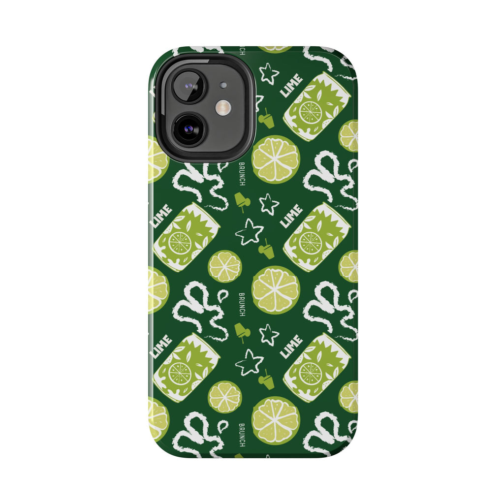 Lime Brunch Fruit Collection Tough Phone Case — Green Aperol Inspired Design