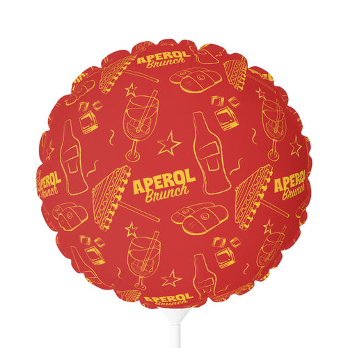 Aperol Brunch 11" Round Balloon — Red Brunch Collection Inspired Design