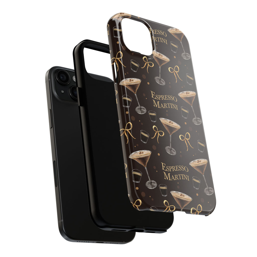 Espresso Martini Tough Phone Case — Dark Brown Espresso Collection Inspired Design