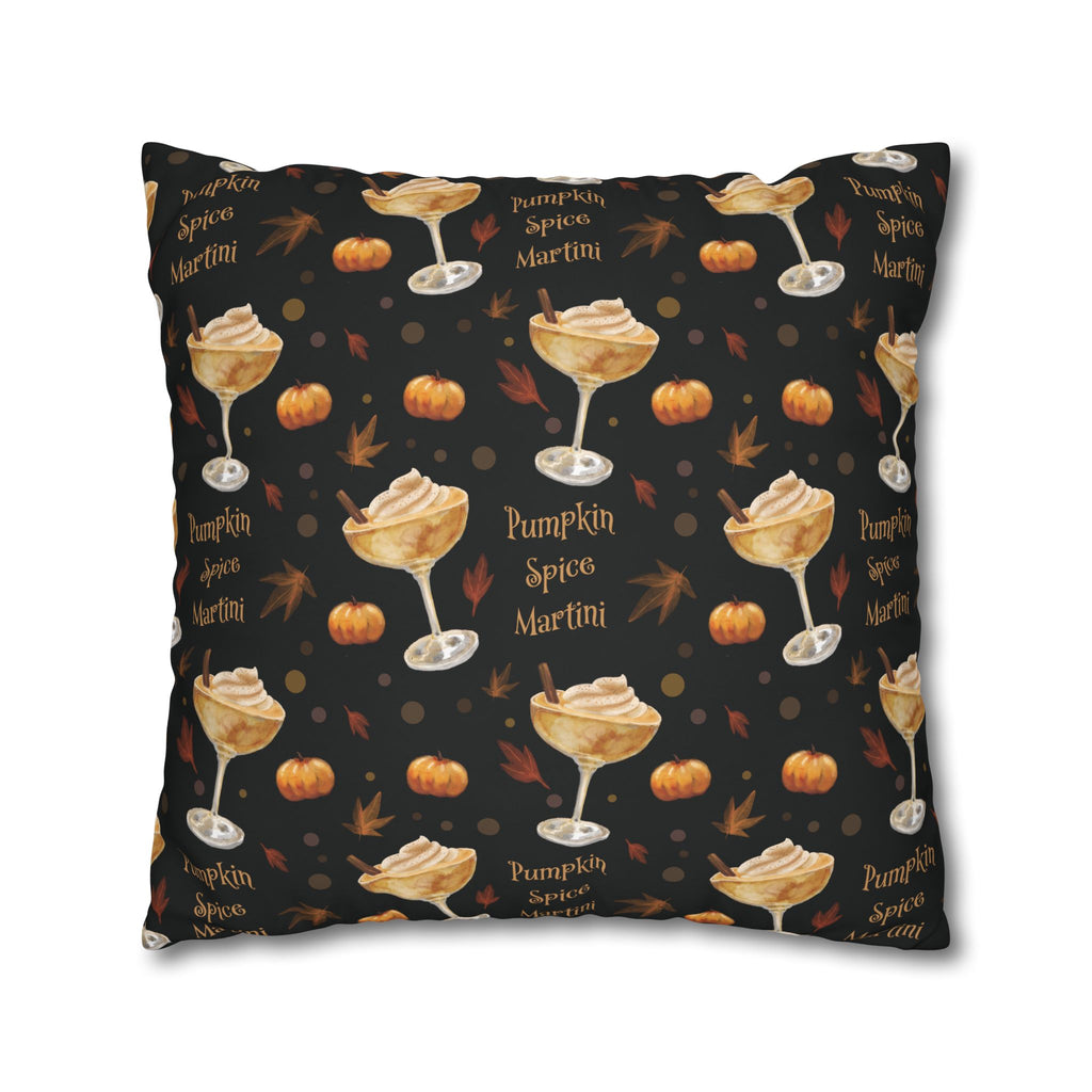 Pumpkin Spice Martini Pillowcase — Black Pumpkin Collection Inspired Design