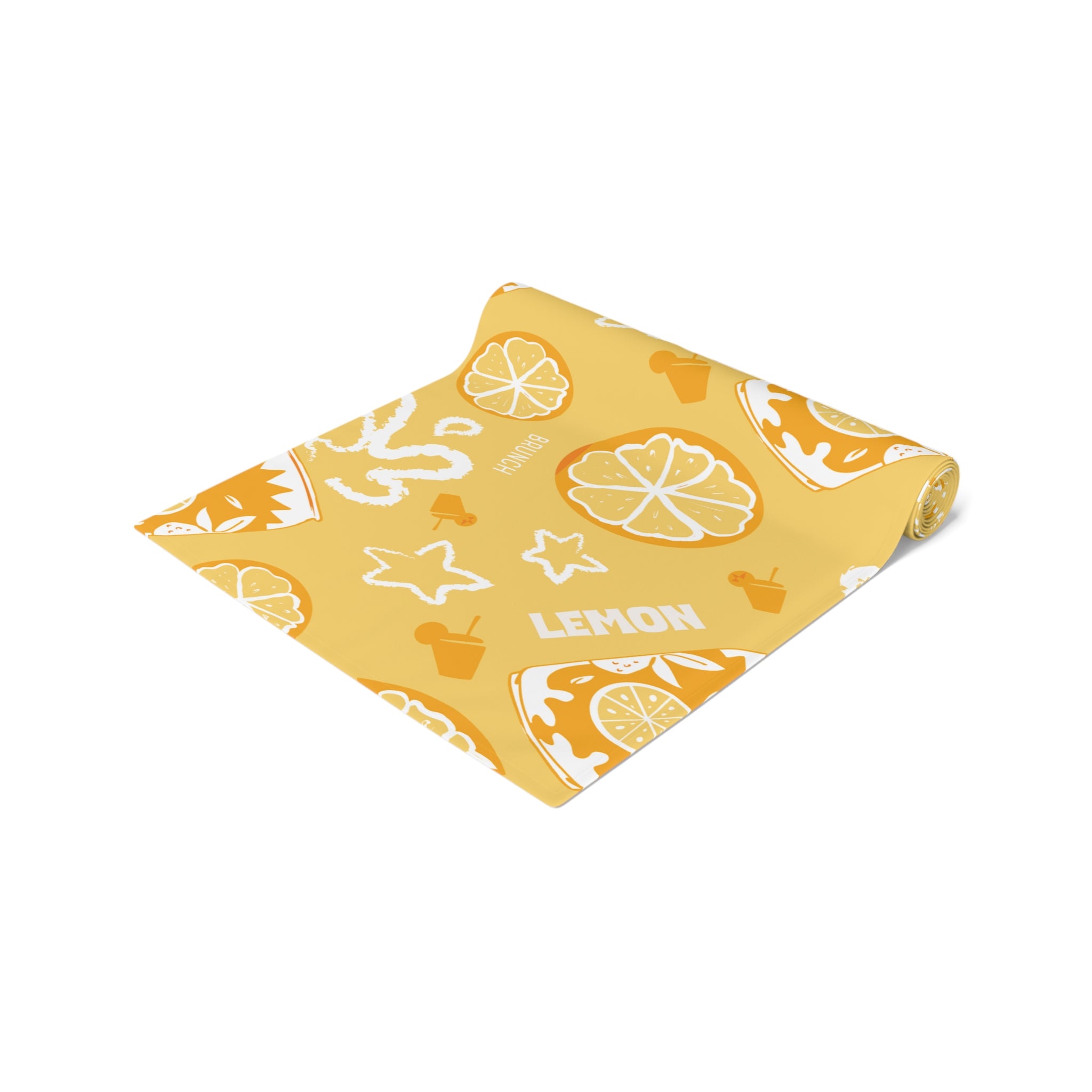 Lemonade Pattern Table Runner — Sunny Citrus Kitchen Decor