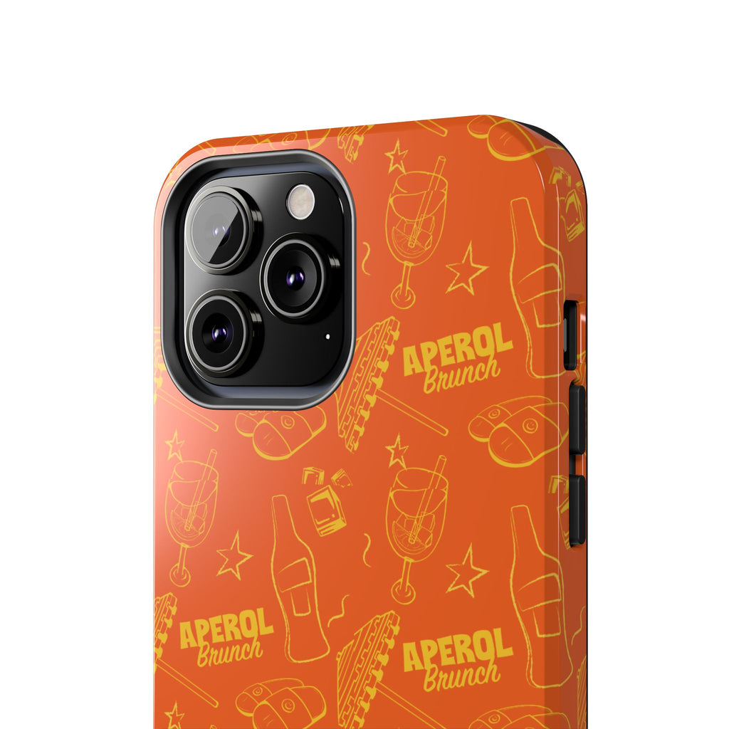 Aperol Brunch Collection Tough Phone Case - Orange and Yellow Brunch Inspired Design