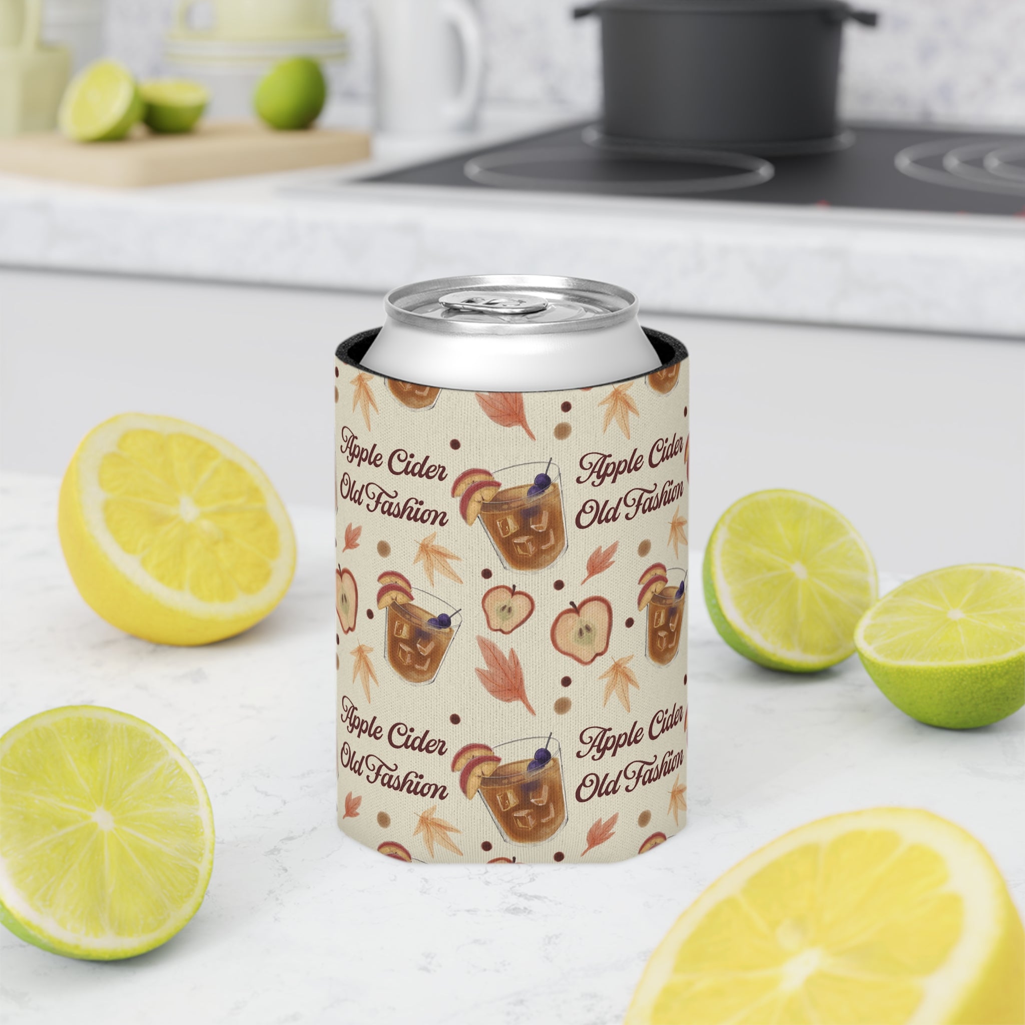 Apple Cider Old Fashioned Can Cooler — Beige Apple Cider Collection Inspired Design